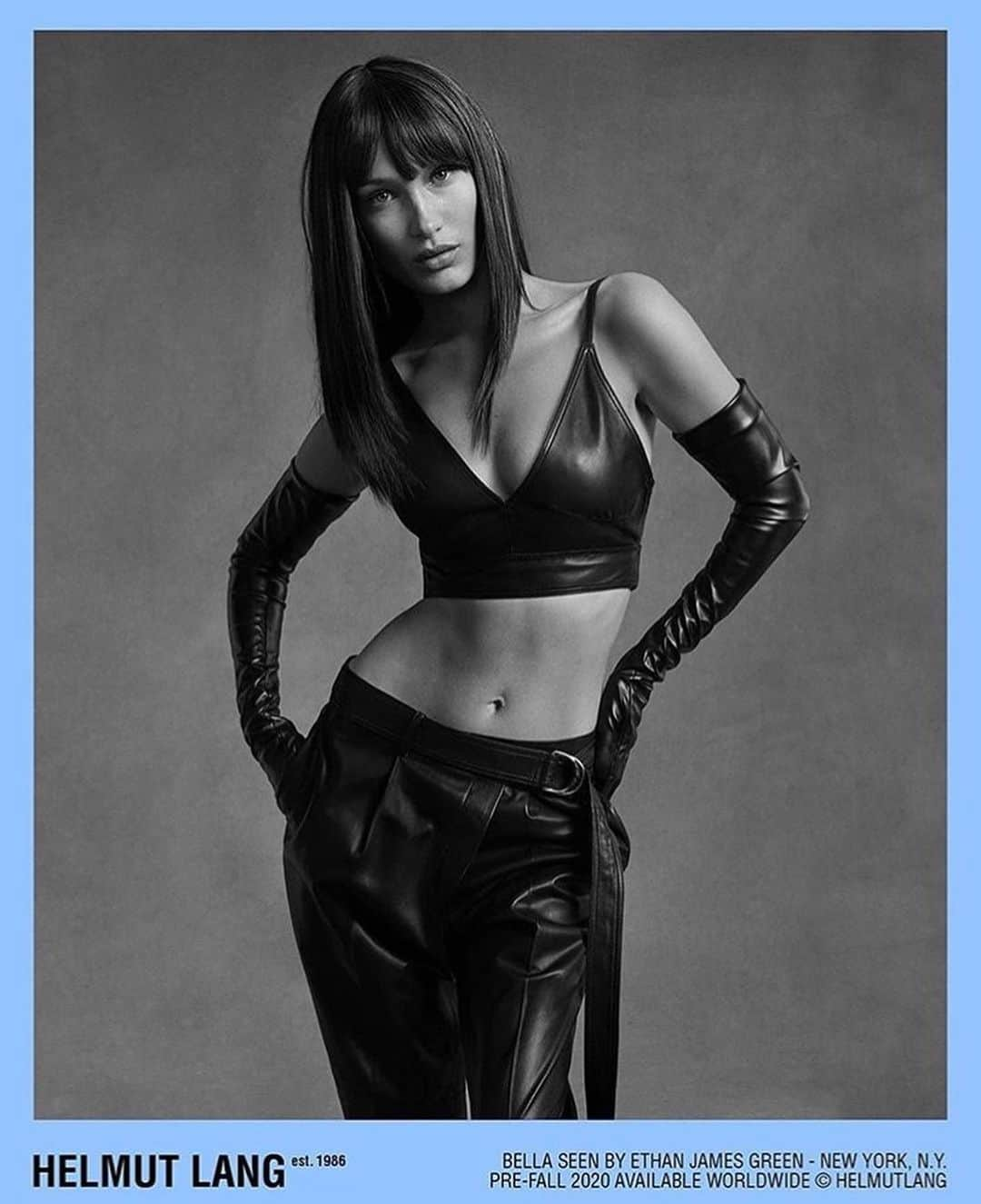 IMG Modelsさんのインスタグラム写真 - (IMG ModelsInstagram)「©️HELMUTLANG. #BellaHadid (@bellahadid) fronts @helmutlang’s #PreFall20 campaign. #📷 @ethanjamesgreen #👗 @patti_wilson #✂️ @jimmypaulhair #💄 @hannah_murray1 #⭐️ #IMGstars」7月6日 22時56分 - imgmodels