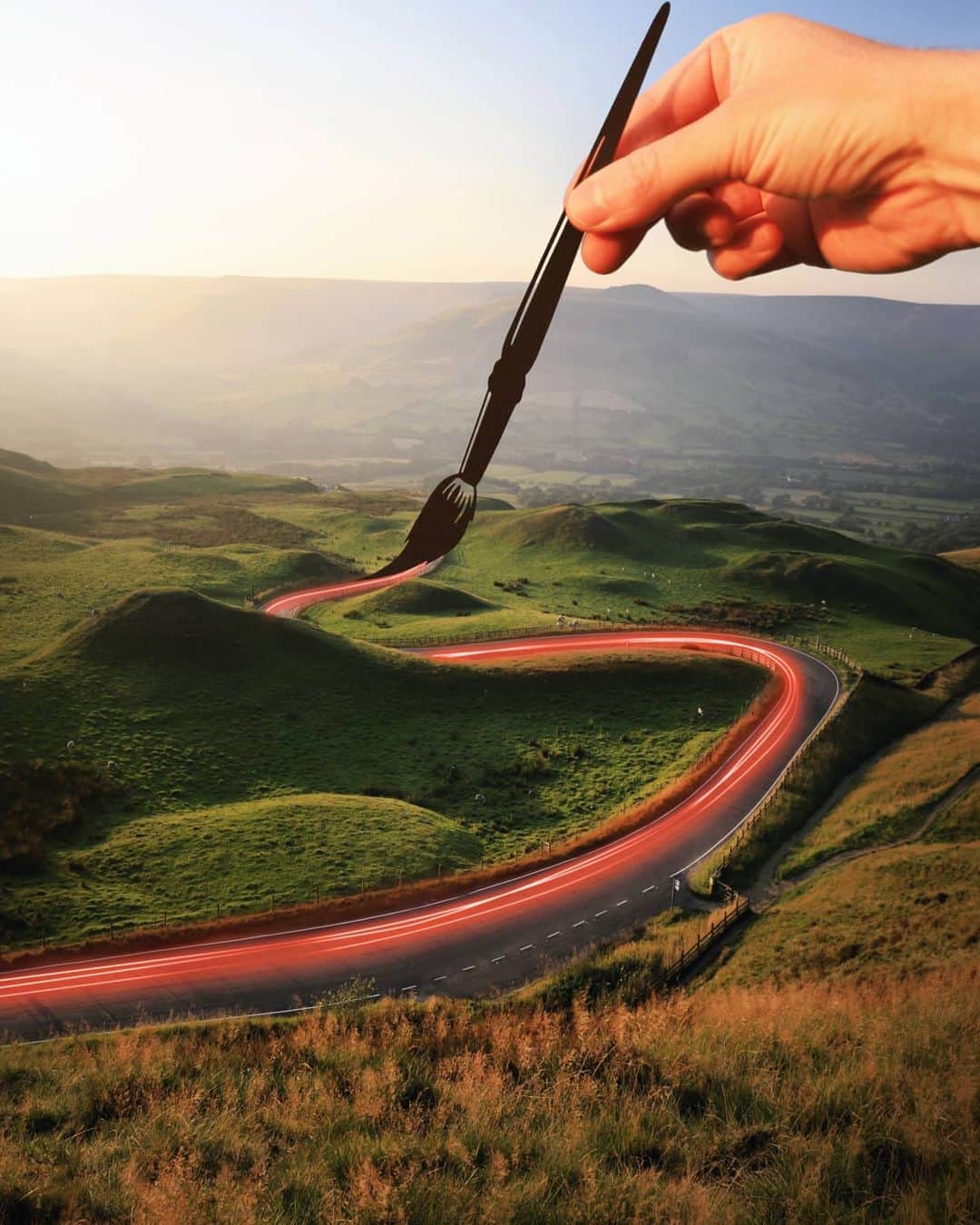 Rich McCorさんのインスタグラム写真 - (Rich McCorInstagram)「AD| Here's my twist on the beautiful winding roads around Mam Tor in the Peak District. This one required a bit of editing, all of which was done on the brand new Microsoft Surface Book 3. I've created a behind the scenes for you to see exactly how I edit my photos, take a look at my stories to see more. ⁣ ⁣ Obviously I've not been able to venture too far lately so I'd love to see if I can add my designs to some of your photos from around the world. If you know my stuff then you know I like quirky buildings & landmarks, but holiday snaps or photos from your neighbourhood would be great to see and I'll try and come up with some fun ideas. I can't promise to add something to every one I'm sent but I'm going to try to do as many as I can and I'll include them in an upcoming IGTV if I get enough. (Submissions now closed). ⁣ @microsoftuk @Surface_UK #CreatedOnSurface #ad」7月6日 23時34分 - paperboyo