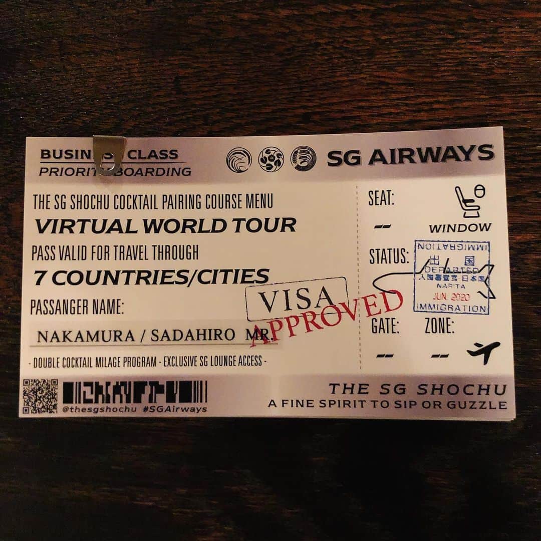 のインスタグラム：「#thesgclub #sgshochu #旅をテーマにしたsgshochuカクテルのペアリングディナー #メンチかつとフォアグラのバーガーめちゃくちゃ美味しかった #素晴らしい  #旅した気分になった ＃オススメ」