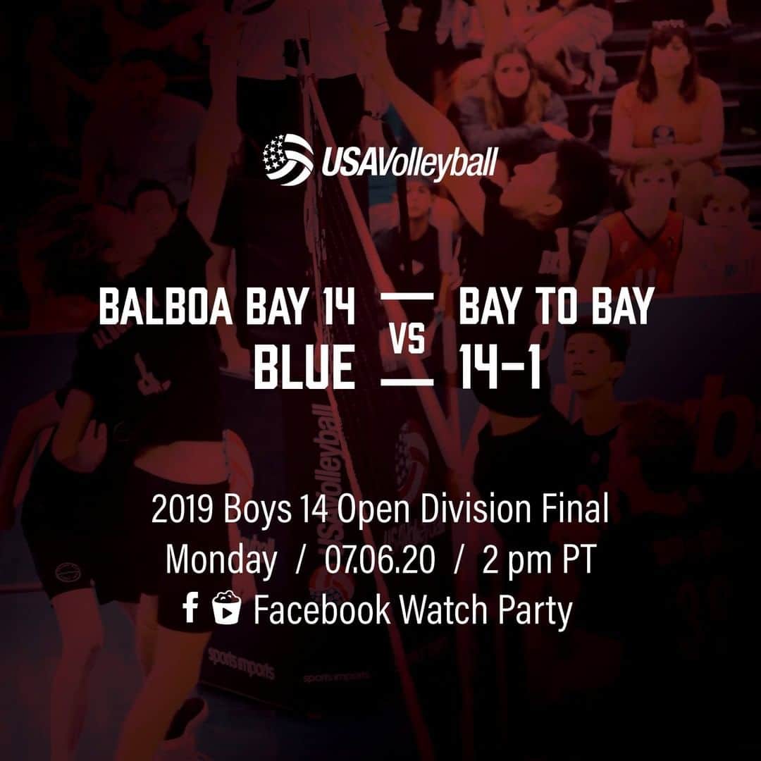 USA Volleyballさんのインスタグラム写真 - (USA VolleyballInstagram)「Cure the #mondayblues with some VOLLEYBALL! In front of a packed house, these boys delivered one of the most THRILLING matches in #BJNC history! Balboa Bay 14 Blue vs Bay to Bay 14-1 in the 2019 Boys 14 Open Division Final, don't miss it!  Head over to our Facebook now (link in bio) and set your ⏰ to watch it LIVE today at 2pm PT! #USAVwatchparty」7月7日 1時00分 - usavolleyball