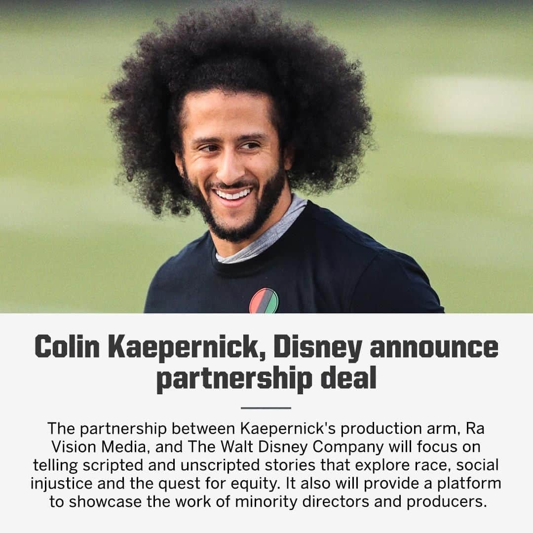 espnさんのインスタグラム写真 - (espnInstagram)「The first film will be a docuseries on @kaepernick7's last five years. Link in bio for more.」7月7日 1時40分 - espn