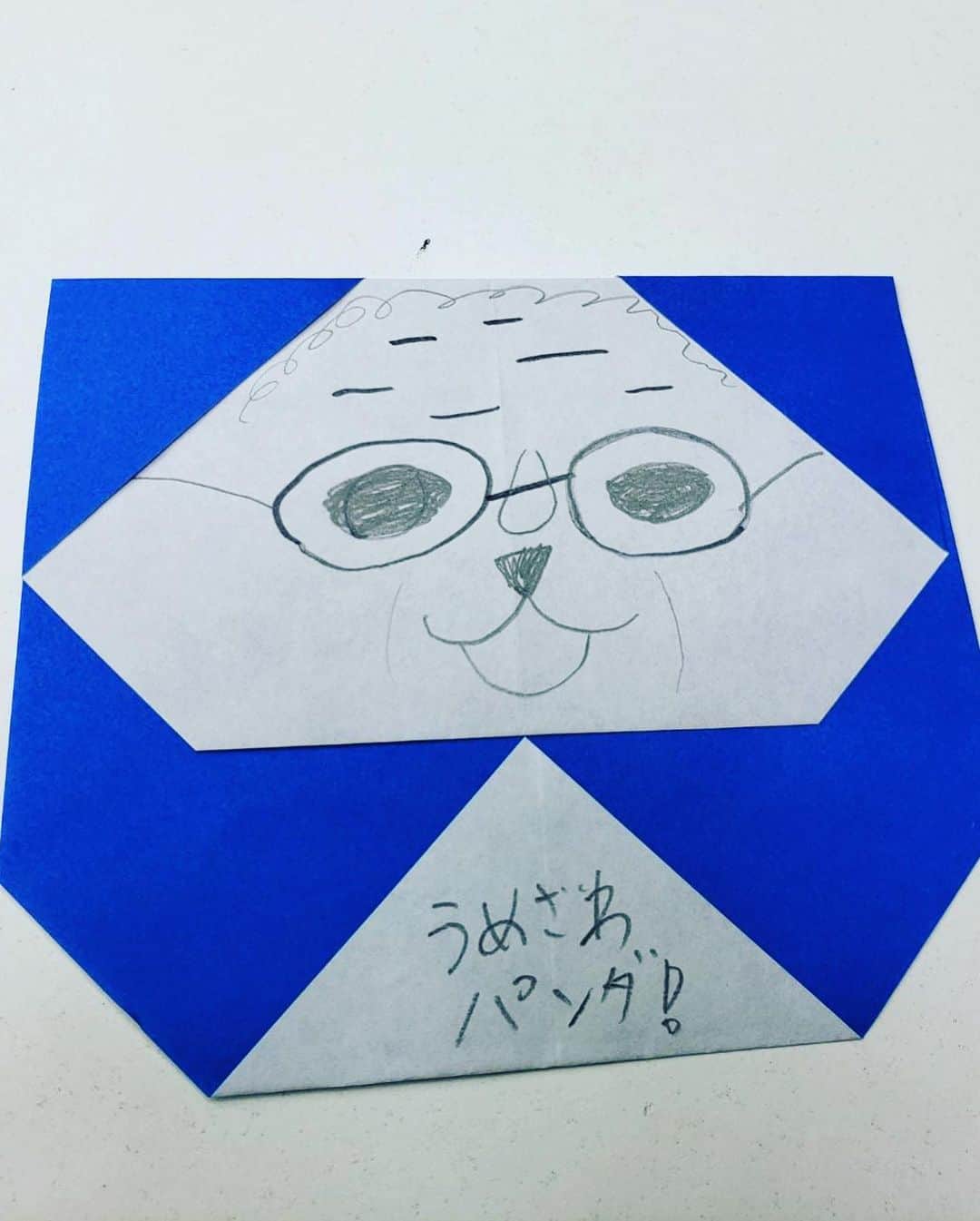 梅沢富美男さんのインスタグラム写真 - (梅沢富美男Instagram)「別の子からはこんなかわいいのも！ うめざわパンダです！ 子供たちにら応援してもらえるって嬉しいねぇ。ありがとう！」7月7日 13時42分 - tomioumezawa