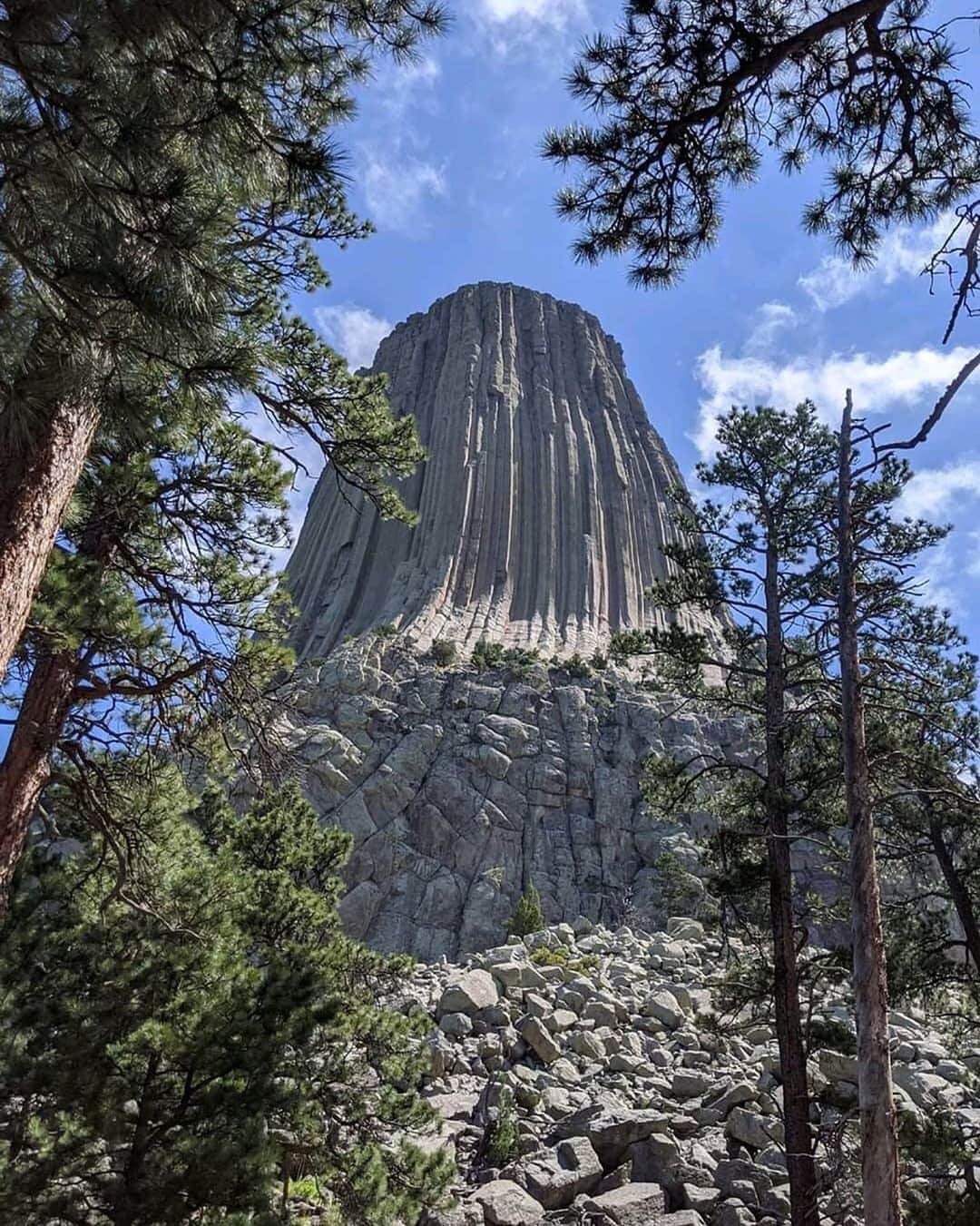 のインスタグラム：「Posted @withregram • @frankleeruggles Visiting an old friend today  @devilstowernps #devilstower #wyoming  #visitwyoming   #usnationalpark  #petalpixel  #nationalparkgeek  @nationalparkservice  @nationalparktrust @usinterior  #wyominglife #wyomingphotographer #explorewyoming #unitedstates #unitedstatesofamerica #istagood  #picoftheday #instapic #roadtrip #usa #photooftheday #NPGeekAmbassador  #pentax645z #pentax645ambassador  @ricohpentax @ricohusa #exploremore #79yearsproject #chasingthelight」