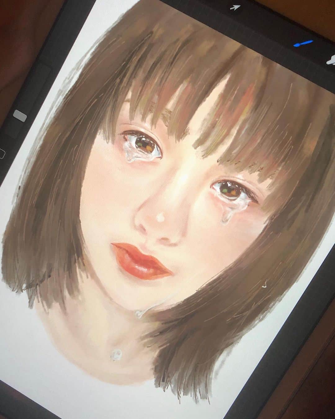 小西桜子さんのインスタグラム写真 - (小西桜子Instagram)「デジタルで描き直し。 今日は七夕ですね。🎋」7月7日 22時45分 - sakurako_kns