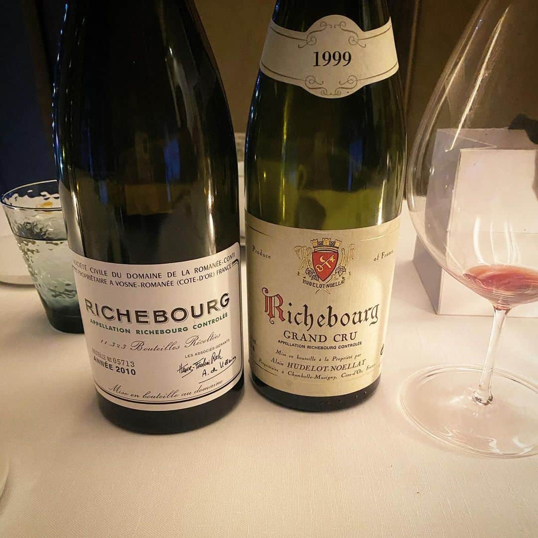 光本勇介のインスタグラム：「昨日のワイン。 リシュブール飲み比べ🍷」