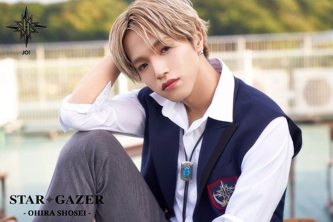 大平祥生のインスタグラム：「🍮 JO1 2ND SINGLE 『STARGAZER』 🎼 2020.08.26 Release  𖤐 200707 / teaser ♡´･ᴗ･`♡ #大平祥生 #ohirashosei #shoseiohira #JO1 #ジェイオーワン」