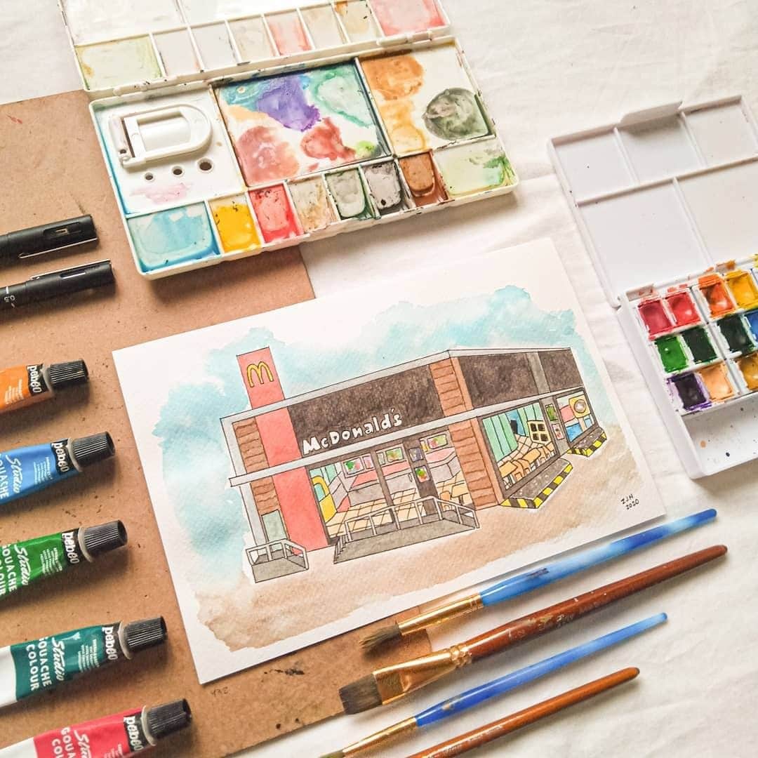 McDonald's Philippinesのインスタグラム：「We get super kilig every time you send us your beautiful McDo artworks. Here’s another one from @zandrojmn   Get a chance to be featured too, just tag us!」