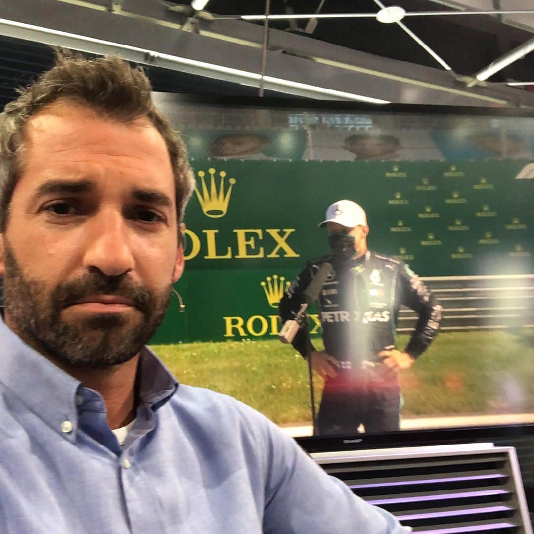のインスタグラム：「Enjoyed my first @f1 race with @rtl.tv @rtl_formel1 still laughing about my little discussion with @nicorosberg about that incident with @alex_albon and @lewishamilton ... so your thoughts about it ? Was Nico right or myself. To remember I said @lewishamilton was understeering mid corner into @alex_albon  @nicorosberg said @lewishamilton was on full throttle driving into @alex_albon  Let me know in comments」