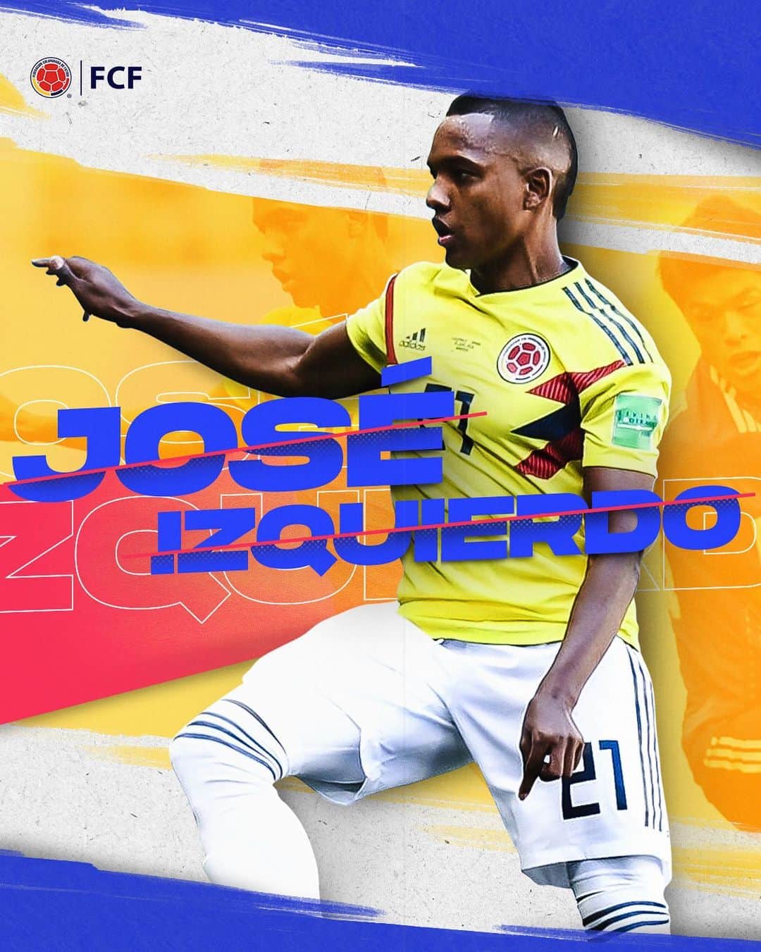サッカー コロンビア代表チームのインスタグラム：「¡Felices 2⃣8⃣ @joseizquierdo7 ! 🎉🥳  Esperamos que este nuevo año esté lleno de alegrías. ¡Un abrazo de gol! ⚽」