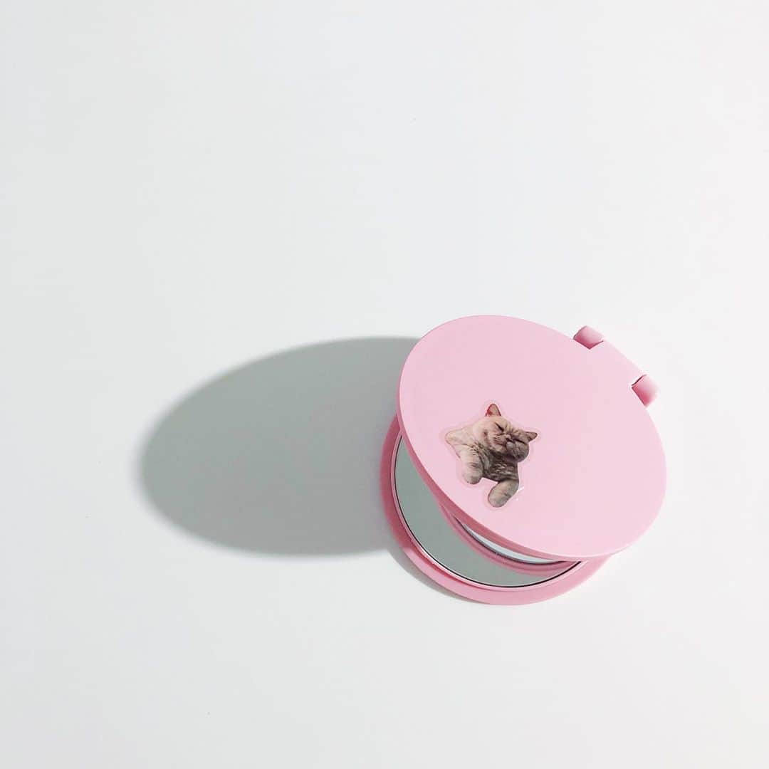 山本浩未さんのインスタグラム写真 - (山本浩未Instagram)「ずっと愛用してた鏡が行方不明😥 で、見つかるまで同じのの色違いを使うことにして、れぇこと同じ毛色の猫ちゃんシール貼りました。  #れぇこともへじ  #ラッキーカラーのピンク #10倍鏡は大人の必要品 #アストレアヴィルゴ」7月7日 18時41分 - hiromicoy