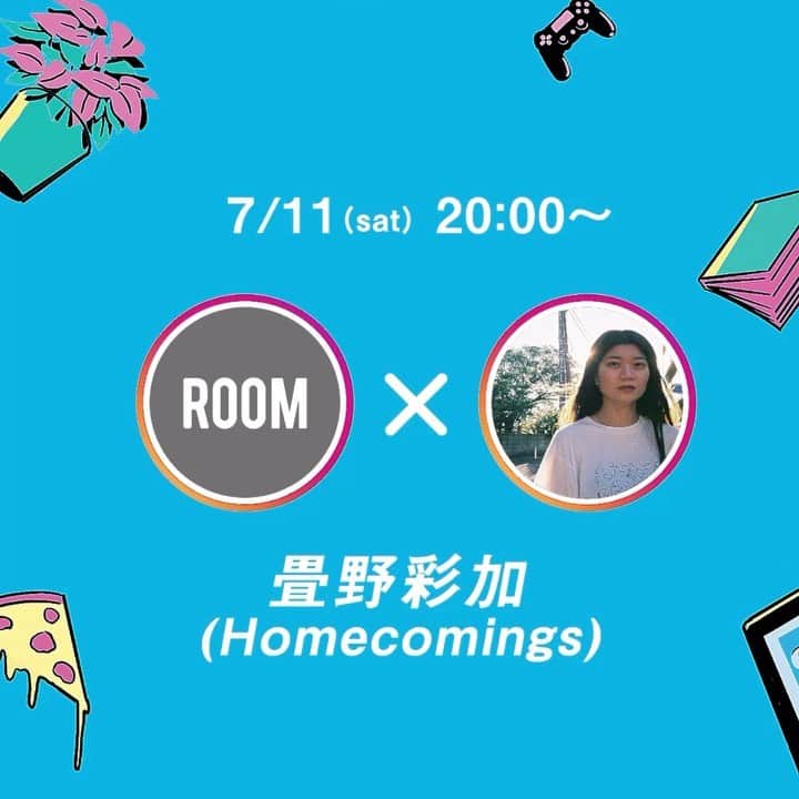 room onziemeのインスタグラム：「•﻿ 📸👥📸﻿ ﻿ - STAYROOM -﻿ ﻿ ROOMが提供するアーティストと﻿ リスナーをつなぐ新たなカタチ﻿ ﻿ ROOMとアーティストによる﻿ Instagram コラボLIVE配信﻿ ﻿ 普段見れないアーティストの﻿ 裏側や素顔を深掘りして新たな発見を！﻿ ﻿ --------------------------------------------﻿ ﻿ 7/11 (Sat) 20:00〜﻿ ﻿ vol.26 /﻿ 畳野彩加 (Homecomings)﻿ 【@tataminoayak】﻿ 【@_homecomings_】﻿ ﻿ 京都発の4ピースバンド﻿ Homecomingsのボーカル・ギターを担当。﻿ ﻿ バンドとして海外アーティストとの共演、﻿ 4度に渡る『FUJI ROCK FESTIVAL』への出演など、﻿ 2012年の結成から精力的に活動。﻿ 2018年には京都アニメーション制作映画「リズと青い鳥」の主題歌を担当、﻿ 3rdアルバム『WHALE LIVING』をリリース。2019年4月映画『愛がなんだ』に主題歌「Cakes」を書き下ろした。﻿ ﻿ ﻿ MC /﻿ Teteyan 【 @teteyan 】﻿ ﻿ ROOMが展開する番組「hu-do」のメインパーソナリティを務め、「ZIPANGU ONIGIRI」のクリエイター。﻿ ﻿ 大手アパレルで10年勤め上げ、突如飲食業内にコンバートした彼は、made in Japanを愛し、お笑いを愛し、人に愛される大男。﻿ ﻿ 夢で神のお告げを受け、おにぎり作りをスタートさせ冒頭記載の「ZIPANGU ONIGIRI」をブランド化する事に成功。﻿ ﻿ さらにアーティストやクリエイターが夜な夜な足繁く通う大阪の卓球バー「THE BAR」の店主も務め、気さくでみんなから愛されるキャラクターを目当てに足を運ぶファンも少なくない。﻿ ﻿ --------------------------------------------﻿ #room_jp #stayroom #畳野彩加 #Homecomings」