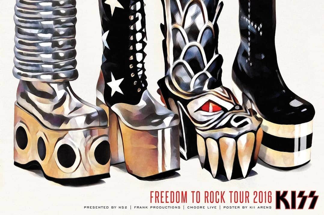 KISSさんのインスタグラム写真 - (KISSInstagram)「#KISS Concert Poster:  Freedom To Rock Tour 2016 by Kii Arens.」7月7日 21時22分 - kissonline