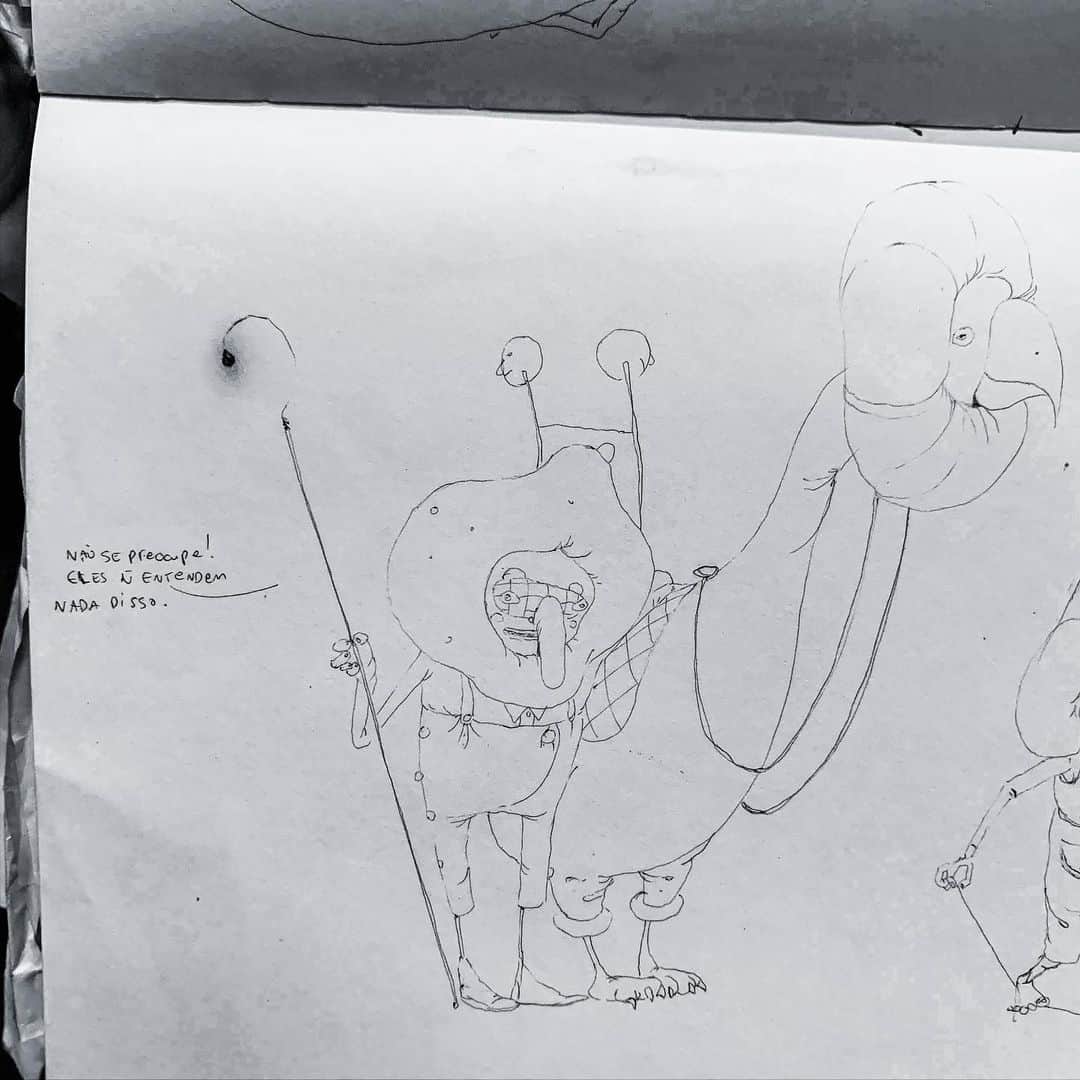 osgemeosのインスタグラム：「Drawings... Desenhos ... amor pelo desenho..  @pinacotecasp #osgemeos  #estilo」