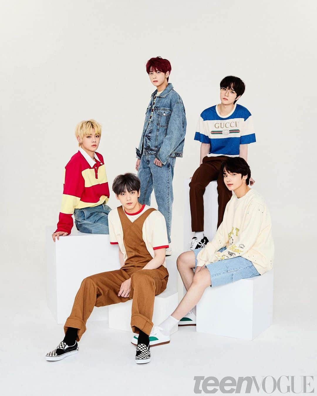 Teen Vogueさんのインスタグラム写真 - (Teen VogueInstagram)「Choi Soobin! Choi Yeonjun! Choi Beomgyu! Kang Taehyun! Huening Kai! Tomorrow By Together! 🗣️🗣️🗣️ Get to know our dreamy July cover stars @txt_bighit at the link in bio. #TOMORROW_X_TOGETHER #투모로우바이투게더 Photographer: Park Jawook (@parkjawook) Assistant: Kim Yousung (@yp300) Style Team: Kang Sung Do, Cha Yeon Hwa + Lee Min Gyu Hair: Kim Seung Won Make-up: Han Ah Reum Video Production: Yoo Kwon Ryul (@vjkwonryul2) + Hwang In Taek」7月8日 1時03分 - teenvogue