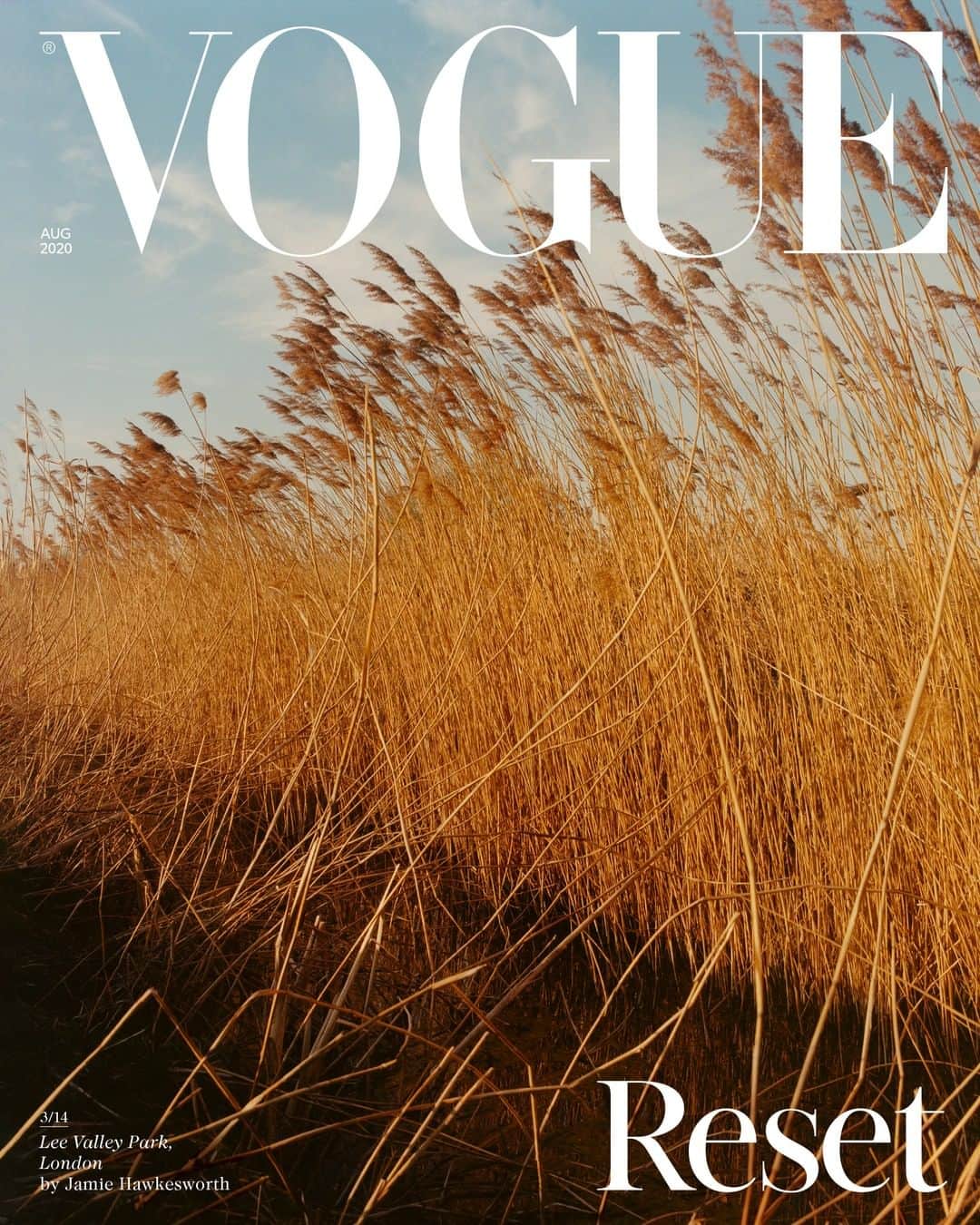 British Vogueさんのインスタグラム写真 - (British VogueInstagram)「#JamieHawkesworth’s golden-tinged image of a wheat field in Lee Valley Park, London, for the August 2020 issue of #BritishVogue, deals with the theme of reset in a deeply personal way. “Last year I had back surgery and spent a lot of time walking down the canals as part of my physio... it became a really meaningful place,” he says. “During lockdown, it was the place I went for my daily exercise. I associate it with recovery.” See Hawkesworth’s cover – the ninth of 14 special landscapes commissioned for the new issue – on newsstands now, and click the link in bio to read more about his shot.」7月8日 1時05分 - britishvogue