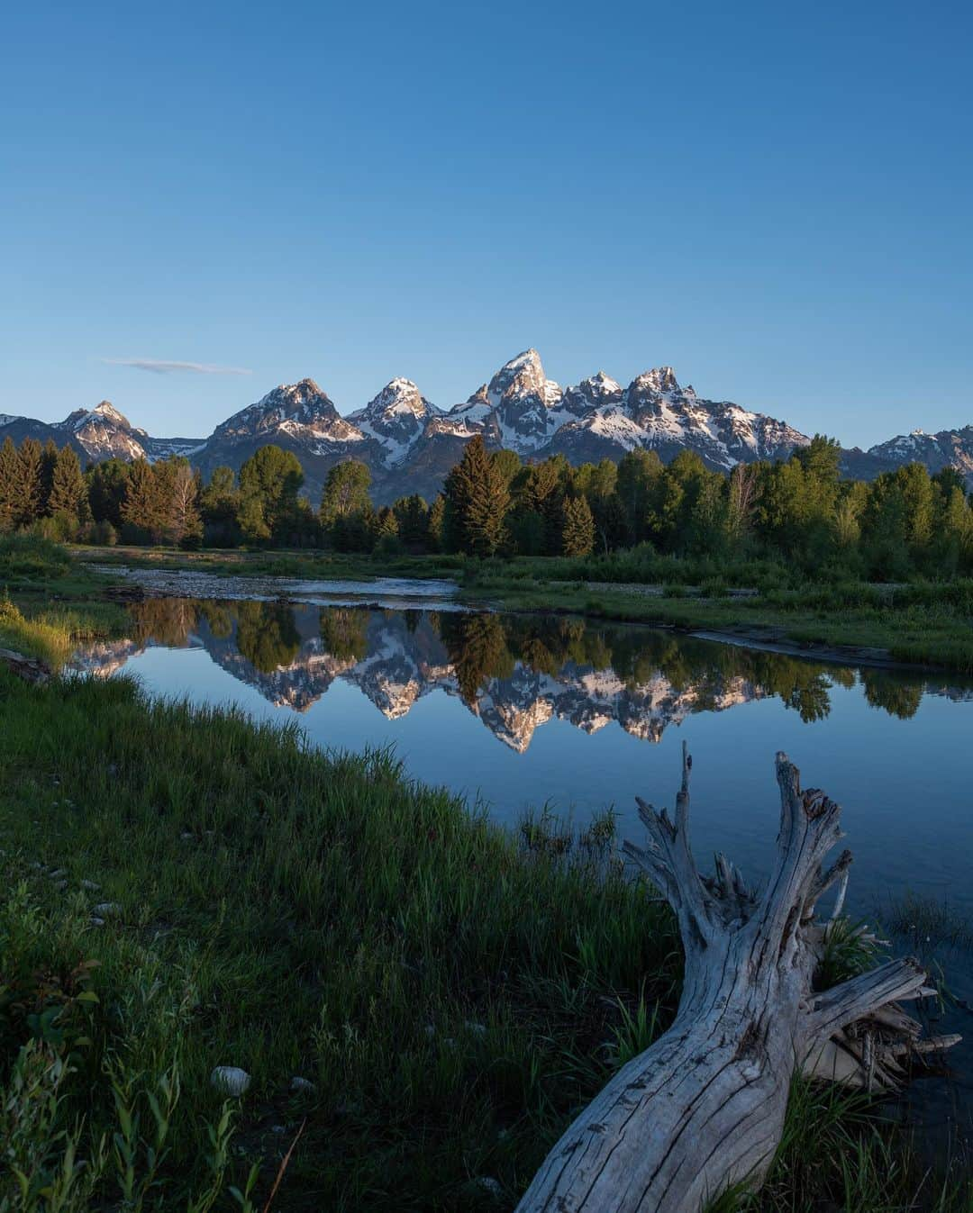 National Geographic Travelさんのインスタグラム写真 - (National Geographic TravelInstagram)「Photos by @taylorglenn  A very still morning near Schwabacher's Landing in Grand Teton National Park. These waters create wonderful reflections of the Tetons. Follow @taylorglenn for more from Wyoming and beyond. #grandtetonnationalpark #Wyoming」7月8日 1時13分 - natgeotravel