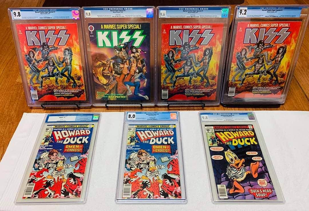 KISSさんのインスタグラム写真 - (KISSInstagram)「#CollectingKISS! Houston Spears' #KISS comic collection includes the band's first four comic appearances including the 35 cent variant Howard the Duck #13. Awesome!  Do you have #KISS comics in your collection,  #KISSARMY?」7月8日 1時55分 - kissonline