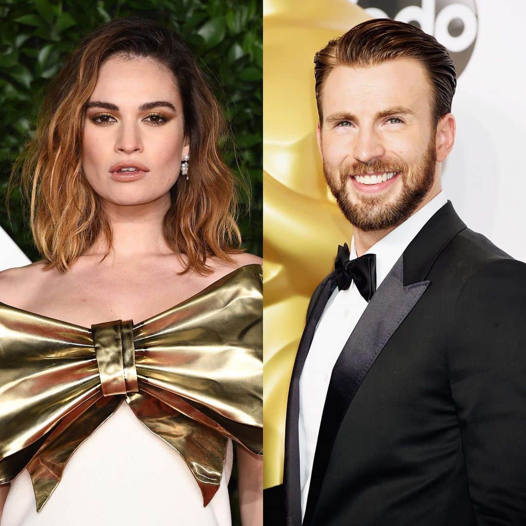 E! Onlineさんのインスタグラム写真 - (E! OnlineInstagram)「Mamma Mia, here we go again. My my, how can we resist the possibility of Lily James & Chris Evans being an item? Mamma Mia, do the photos in our bio show again, just how much we love them? (📷: Getty)」7月8日 3時46分 - enews
