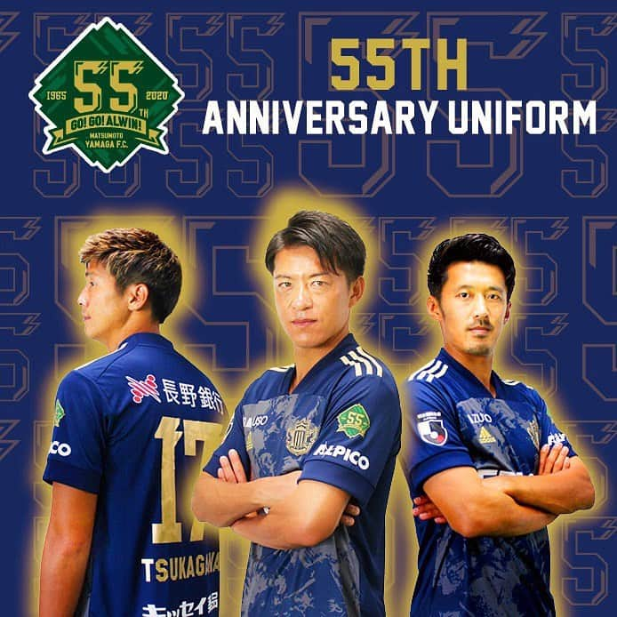 松本山雅FCさんのインスタグラム写真 - (松本山雅FCInstagram)「55TH ANNIVERSARY UNIFORM  7月12日(日)10:00から受注販売スタート！  #熱紺！ #エネルギッシュネイビー #staygold #adidas #matsumotoyamaga  #yamaga #田中隼磨 #阪野豊史  #塚川孝輝」7月8日 16時49分 - matsumoto.yamagafc