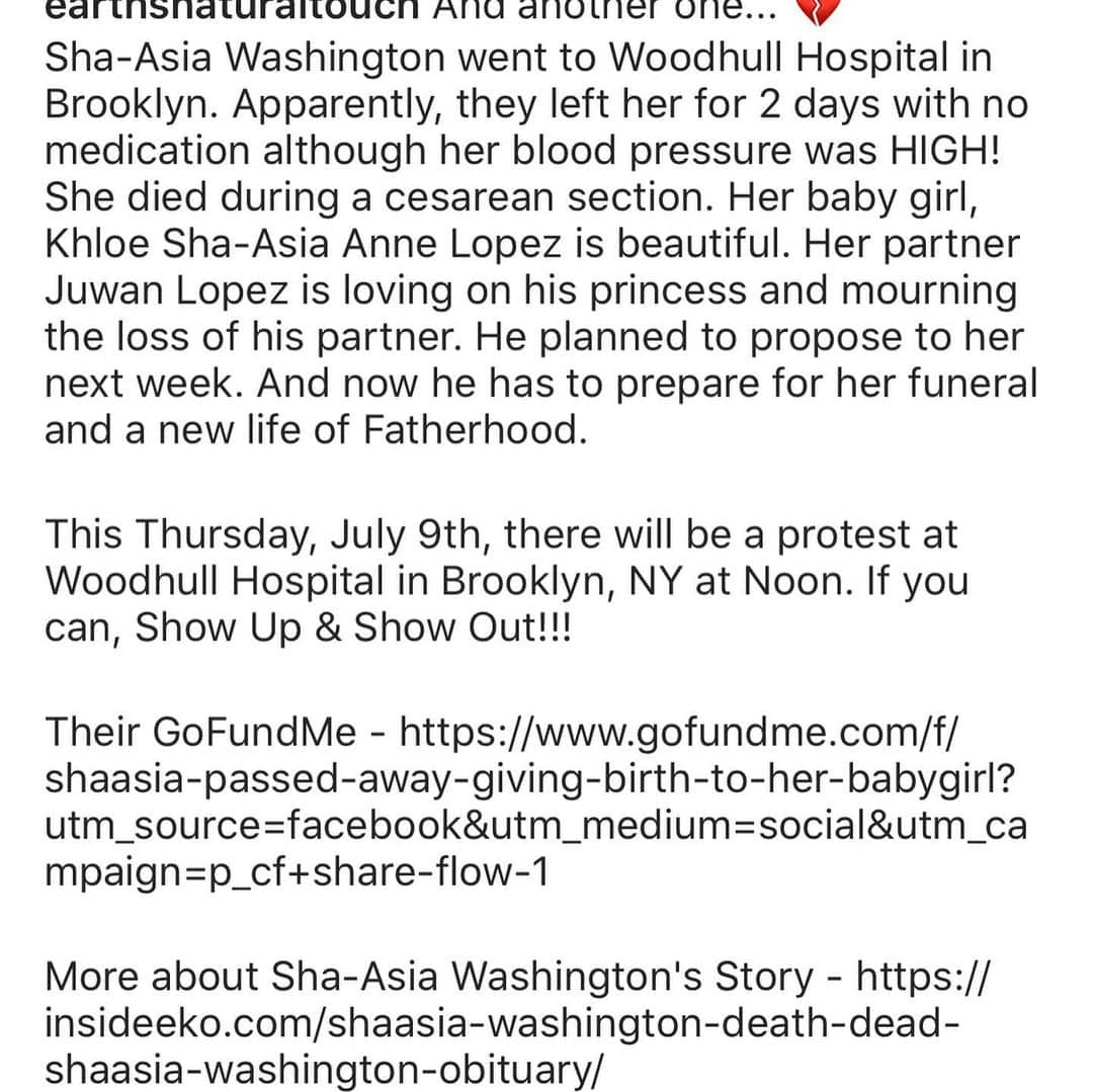 エイミー・シューマーさんのインスタグラム写真 - (エイミー・シューマーInstagram)「Women of color are 12 times more likely to die unnecessarily during child birth in New York City. 4 percent everywhere else. Did you know that? This woman died in Brooklyn at woodhull hospital a few days ago and never met her little girl. #shaasiawashington scream her name. There’s a go fund me for her in my bio but we need to wake up and do better every day.」7月8日 10時03分 - amyschumer