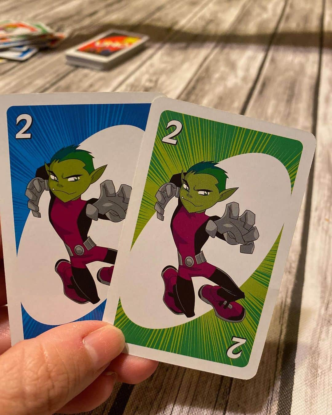 グレッグ・サイプスさんのインスタグラム写真 - (グレッグ・サイプスInstagram)「MY sister @cipes.t winning in uno! #uno #teentitans #beastboy 💚 #22」7月8日 10時26分 - gregcipes