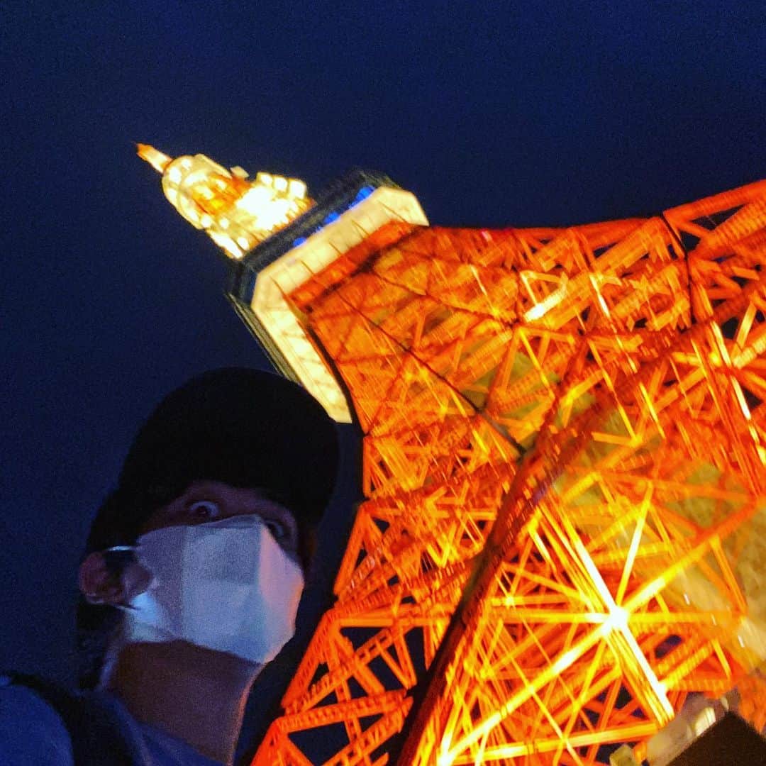 マサイのインスタグラム：「東京タワー。綺麗だねぇ。」