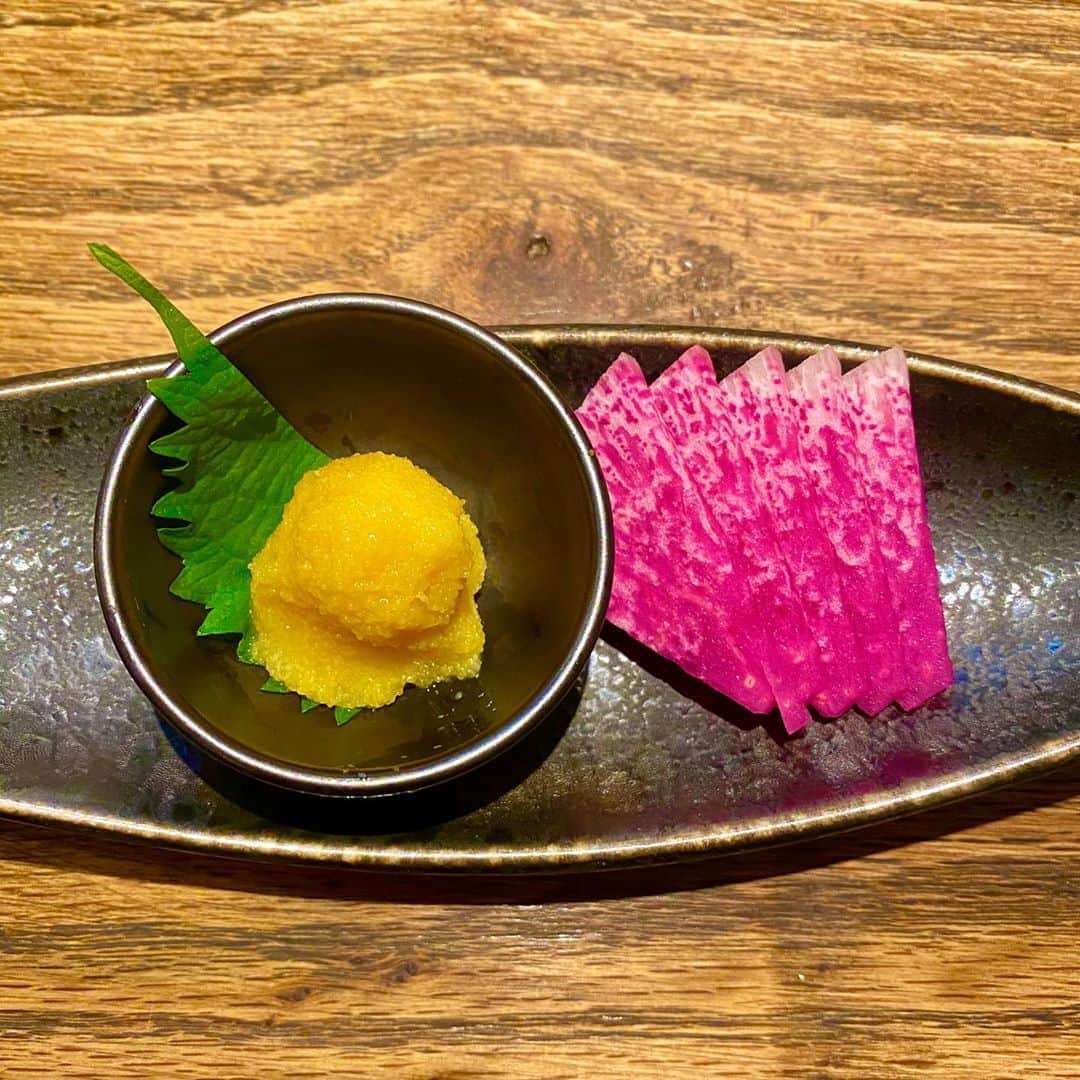 のインスタグラム：「#豪徳寺 「 #しおて 」で、#からすみ で一杯飲って、#梅すずしろ蕎麦 。」
