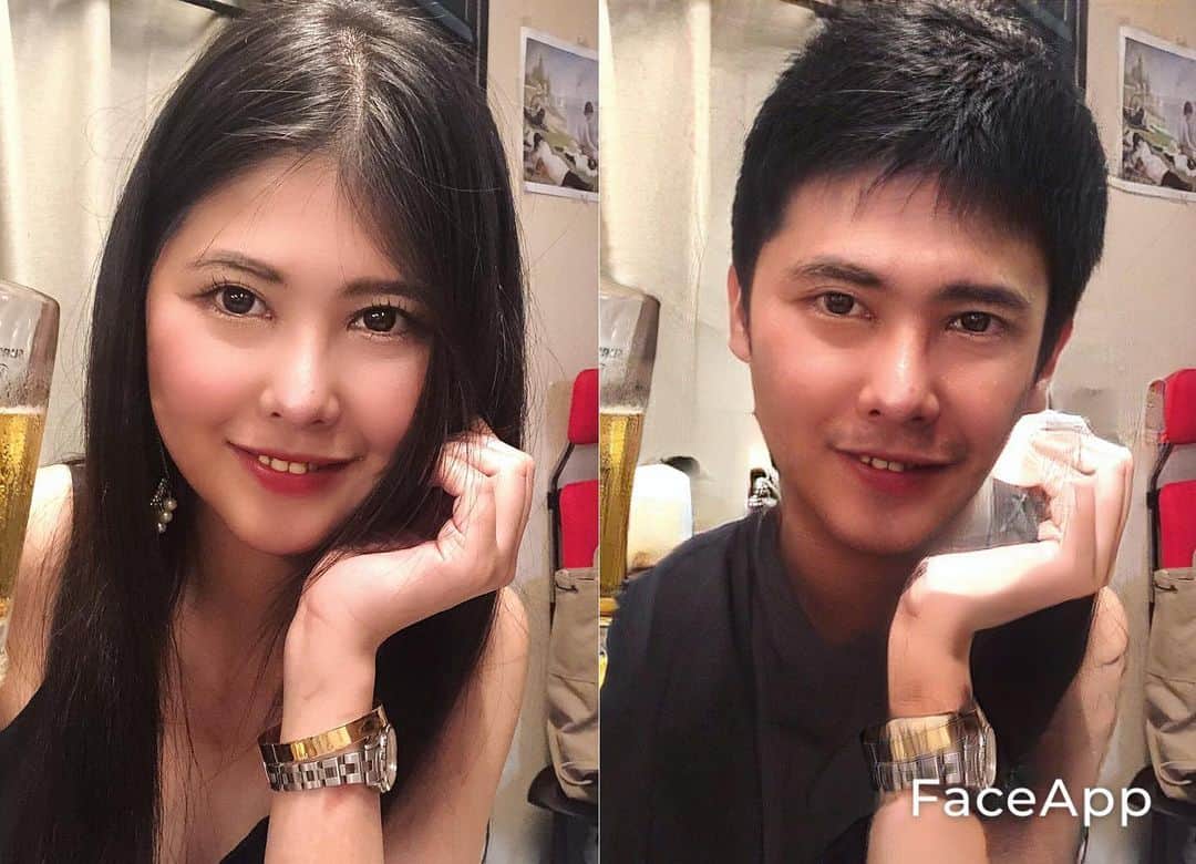 のインスタグラム：「みんなやってるやつおもしろ。（すごい今更感😇） ママがただのハリウッド俳優なっててわらう。」