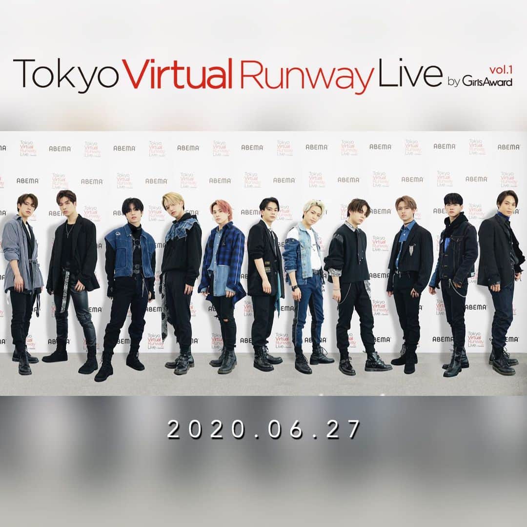 ガールズアワードのインスタグラム：「#史上初のCGファッションショー﻿ ＼ Tokyo Virtual Runway Live by #GirlsAward ／ ﻿  ソーシャルディスタンスを守って﻿ 特別に合成した集合写真を公開🎬✨﻿ ﻿ 🎤LIVE PERFORMANCE🎤﻿ ﻿ #JO1 @official_jo1  ﻿ ﻿ #TokyoVirtualRunwayLive﻿ #TokyoVirtualRunwayLivebyGirlsAward﻿ #アベマでCGランウェイ﻿ #アベマ﻿ #ガルアワ」