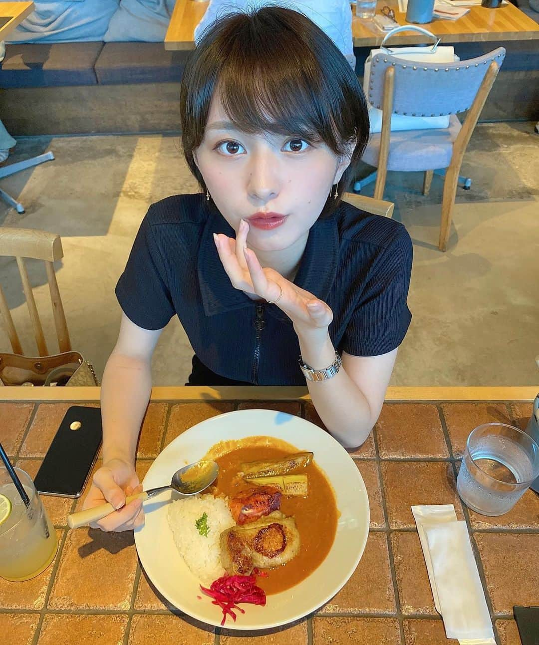 MIORIさんのインスタグラム写真 - (MIORIInstagram)「・ バターチキンカレーをたべた🍛 ・ ・ ・ #ランチ巡り #二子玉川 #100本のスプーン #カフェデート #カフェ巡り」7月8日 21時05分 - __mk.31__