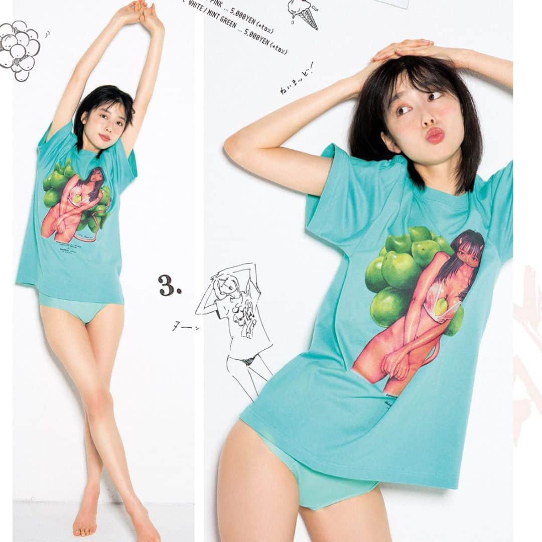 ちんかめさんのインスタグラム写真 - (ちんかめInstagram)「発売中の @smart_tkj で @aoi_yoshikura ちゃんが let's get naked Tシャツ着てくれてます。サイズも欠けてきてるようです！急げ ←90年代風 beams.co.jpでも買えます！ let'get naked で検索すると見れます。」7月9日 3時07分 - ching_came