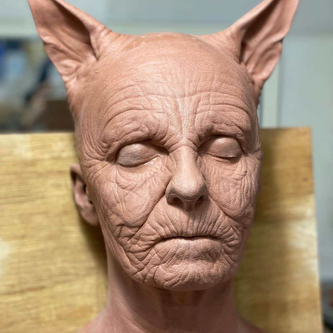 Amazing JIROさんのインスタグラム写真 - (Amazing JIROInstagram)「I finished the sculpture part! The next step is to create an appliance and apply Special Effects Makeup on it. I hope you look forward to the final product, everyone! ． Model : Yulia Shur @s_h_u_r ． #amazing_jiro #specialeffects #sfx #sfxmakeup #sculpture #instasculpture #figurativesculpture #sculpting #chavant #creature #oldage #aging#art #realism #makeup #kryolan#ppiproducts #ppi #skinillustrator #特殊メイク #彫刻 #彫塑 #粘土 #造形 #老人メイク #アート #メイク」7月8日 22時08分 - amazing_jiro
