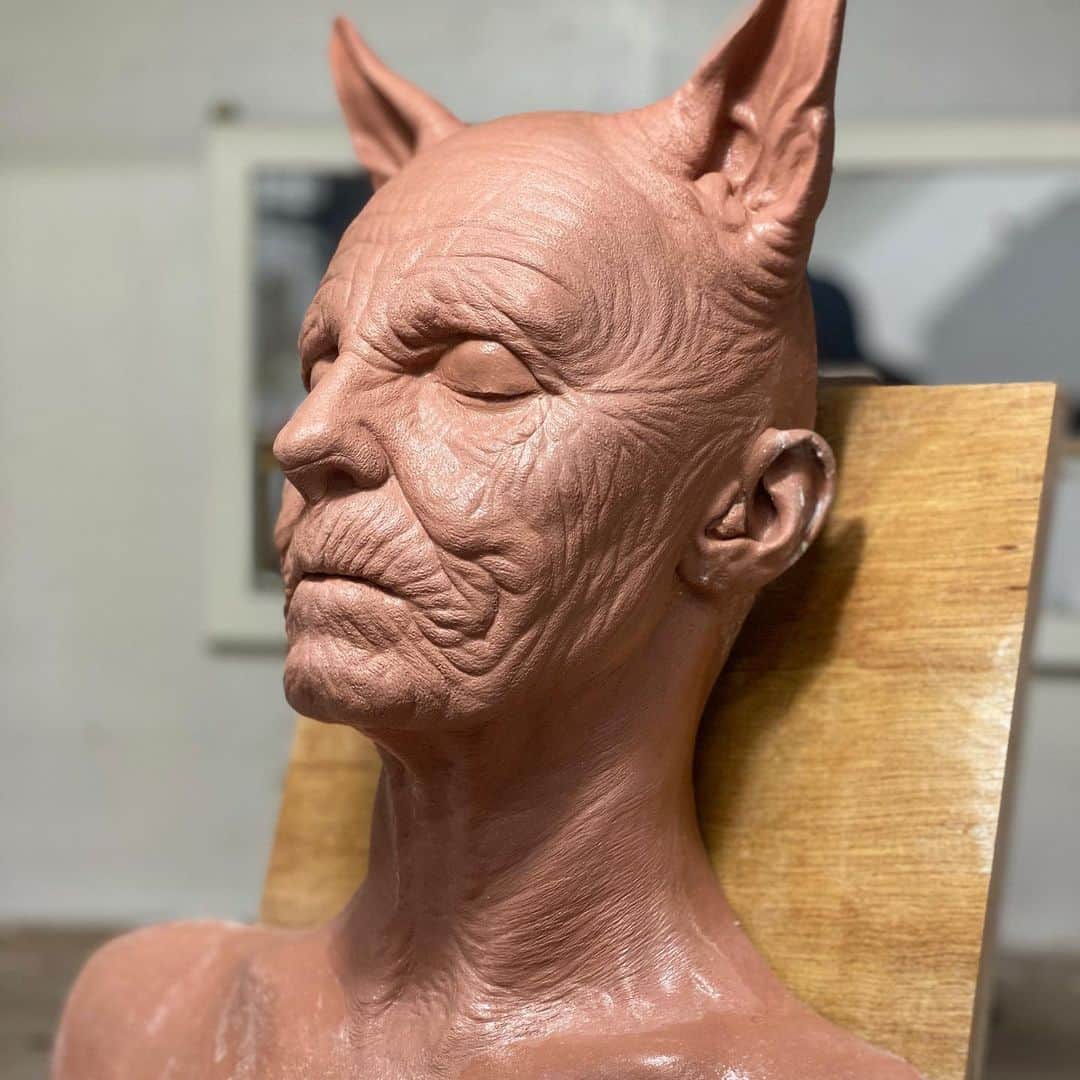 Amazing JIROさんのインスタグラム写真 - (Amazing JIROInstagram)「I finished the sculpture part! The next step is to create an appliance and apply Special Effects Makeup on it. I hope you look forward to the final product, everyone! ． Model : Yulia Shur @s_h_u_r ． #amazing_jiro #specialeffects #sfx #sfxmakeup #sculpture #instasculpture #figurativesculpture #sculpting #chavant #creature #oldage #aging#art #realism #makeup #kryolan#ppiproducts #ppi #skinillustrator #特殊メイク #彫刻 #彫塑 #粘土 #造形 #老人メイク #アート #メイク」7月8日 22時08分 - amazing_jiro