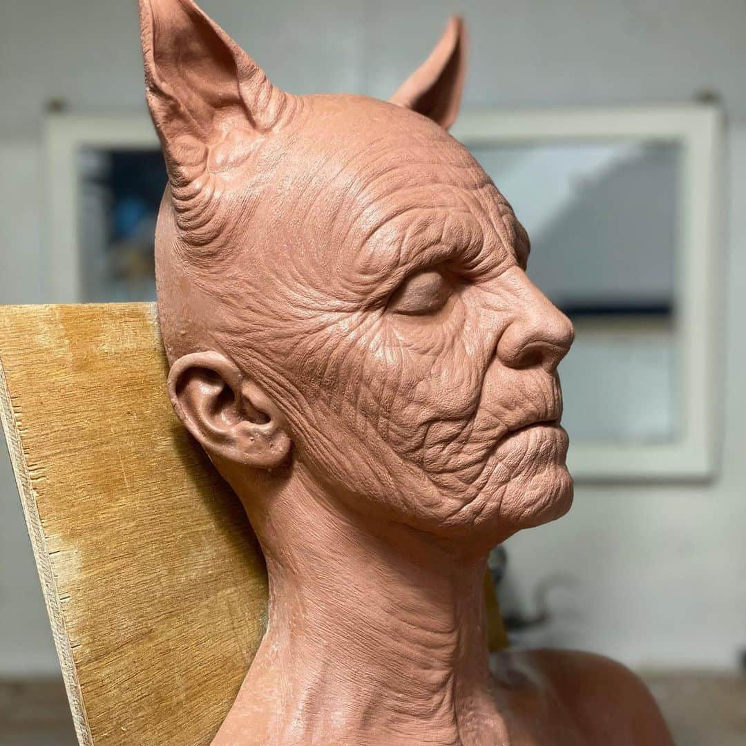 Amazing JIROさんのインスタグラム写真 - (Amazing JIROInstagram)「I finished the sculpture part! The next step is to create an appliance and apply Special Effects Makeup on it. I hope you look forward to the final product, everyone! ． Model : Yulia Shur @s_h_u_r ． #amazing_jiro #specialeffects #sfx #sfxmakeup #sculpture #instasculpture #figurativesculpture #sculpting #chavant #creature #oldage #aging#art #realism #makeup #kryolan#ppiproducts #ppi #skinillustrator #特殊メイク #彫刻 #彫塑 #粘土 #造形 #老人メイク #アート #メイク」7月8日 22時08分 - amazing_jiro