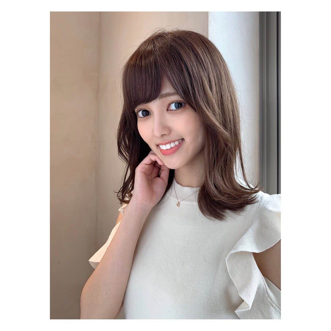 松永杏奈のインスタグラム：「先週💫 10㎝ほどばっさりカットしてもらった✂︎ 短いの久々☺︎ . . . . . . .  #afloat #渋谷 #サロン #サロンモデル #サロモ #作品撮り #ヘアカット #前髪カット #美容院 #美容室 #ミディアム #セミディ」