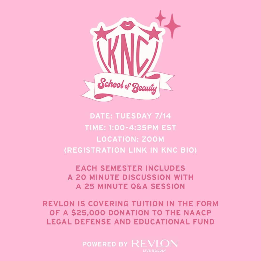 Revlonさんのインスタグラム写真 - (RevlonInstagram)「ATTN: Summer school is in session! Join us & @kristennoelcrawley on July 14 for #KNCSchoolofBeauty. Tune in to 4 different conversations with a group of incredible BIPOC female business owners as they discuss the beauty landscape. Tuition’s on us—all you need to do is head to our stories to register & secure your spot (look for the swipe up link).」7月8日 23時22分 - revlon