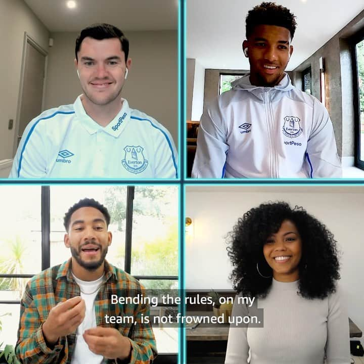 メイソン・ホールゲイトのインスタグラム：「Left it late, but we got the draw @joelahnoble!!! Thank you @Jpickford1 for helping me 🙏🏽  Unlucky @MichaelKeane93 & @JoshDenzel 😂 good fun doing this with @primevideosport on the Kitchen Table Face Off #PrimeVideo #PLonPrime」