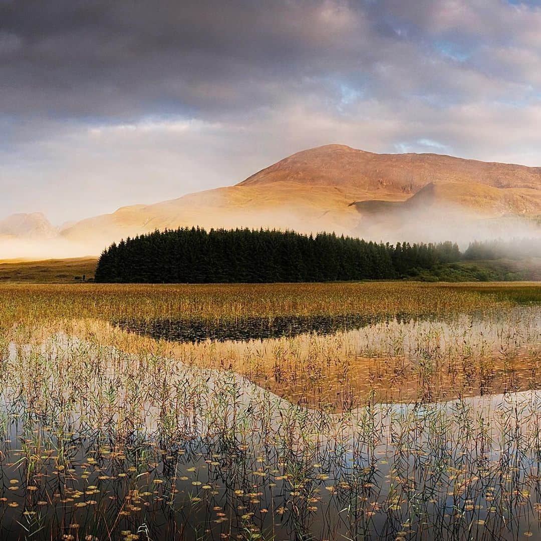 National Geographic Travelさんのインスタグラム写真 - (National Geographic TravelInstagram)「Photo by @jimrichardsonng  Loch Cill Chriosd on the Isle of Skye was gorgeous on this morning. It is known to the locals as the Hairy Loch for all the grassy reeds growing in the shallow waters. There are lots of legends attached to this place: that St. Columba drove away an evil spirit in A.D. 570, that a shape-shifting water horse then took up residence and—in the form of a handsome young man—lured maidens to their death, and even that a Norwegian princess named Saucy Mary is buried on top of Beinn na Caillich. Don’t miss it, but be ready for the midges.」7月9日 1時10分 - natgeotravel