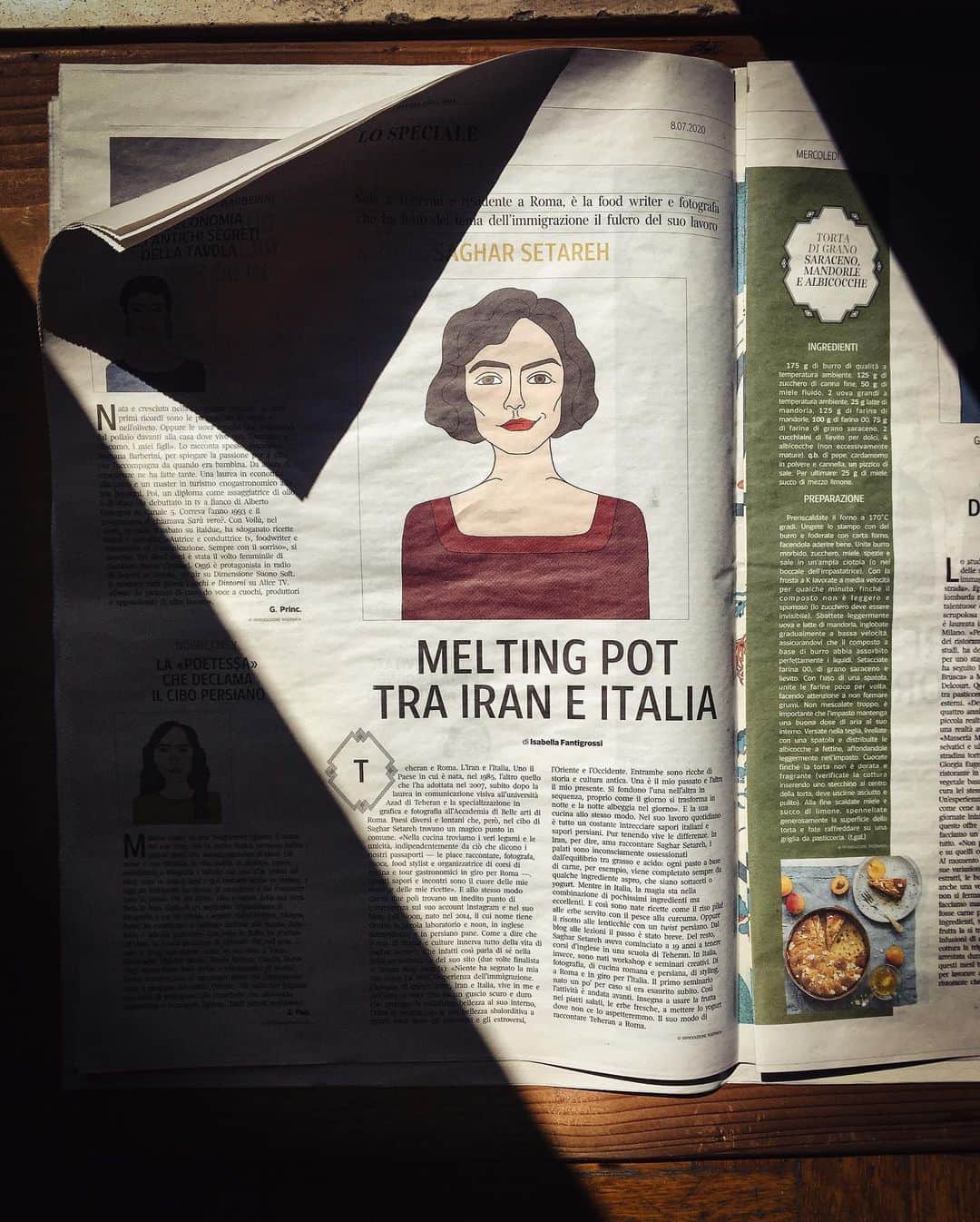 Saghar Setarehさんのインスタグラム写真 - (Saghar SetarehInstagram)「I’m truly humbled and delighted to be featured among “50 Women in Food” in today’s @cook.corriere, the spectacular food insert of @corriere della sera, one Italy’s major daily newspapers. ⠀⠀⠀⠀⠀⠀⠀⠀⠀ Some of these women have been inspirational role-models to me. With some I’ve had the pleasure of collaborating, and some I’m fortunate to call friends. Others I need to learn about now. I’m sure the inspirational women who work with food in Italy are more than 50000, but to be in the company of these fabulous 50 is really an honour. Thank you @angelafrenda!  ⠀⠀⠀⠀⠀⠀⠀⠀⠀ My special thanks also to @isafantigrossi for grasping the heart of my work with #FlavorsAndEncounters in your well-researched piece about me, including the beautiful Italian translation of this piece I wrote for my “about” page on my website.  ⠀⠀⠀⠀⠀⠀⠀⠀⠀ “... No other experience has marked my life the way immigration has. As a Middle Eastern immigrant, my being is never really from neither Iran, nor Italy. One of these lands lives in me & in the other I live; and yet they are both always with me. One has a dark and hard shell that shields the sophisticated beauty inside, the other showers you with its jaw-dropping beauty at the first sight. They’re the introvert and the extrovert, the East and the West. They both have big shares of ancient history and culture. Iran and Italy. One is my past and the other is my present and no matter what, they’re both my future. One flourishes when the other perishes, and they fuse into each other sequentially, just like the day turns into the night and the night dawns into the day. And in this mystic union the most sacred of places is conceived: HOME.” ⠀⠀⠀⠀⠀⠀⠀⠀⠀ Thank you @angelicahicks for the fun illustrated portraits! ⠀⠀⠀⠀⠀⠀⠀⠀⠀ #CookCorriere #DonnediCook ⠀⠀⠀⠀⠀⠀⠀⠀⠀」7月9日 1時20分 - labnoon