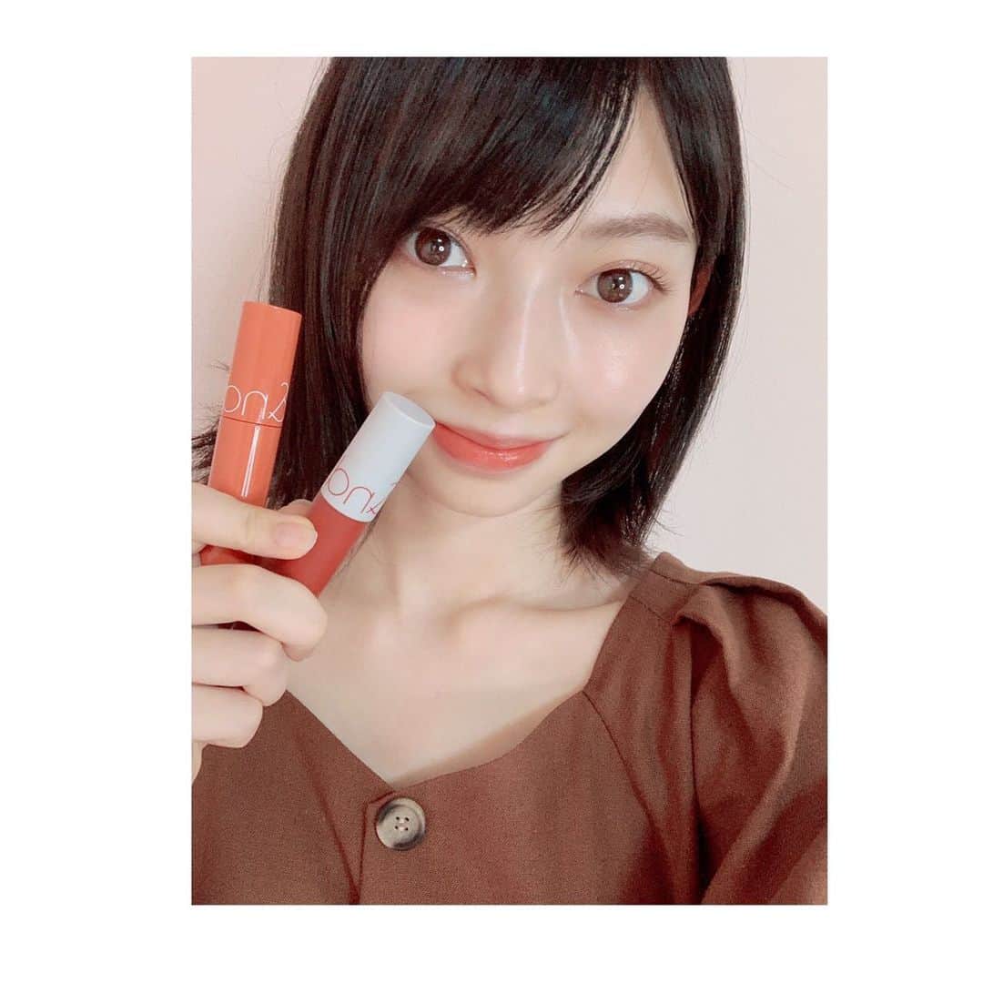 辻野かなみのインスタグラム：「❤︎ ﻿ ﻿ 最近の1推しリップ💄💕﻿ ﻿ #ROMAND #08 と #05﻿ ﻿ 前から流行ってるけど… やっと買ってみたよ✨ ﻿﻿ 色味も可愛いし、もちもよくて🙆‍♀️﻿ ﻿ しかも、乾燥もしにくくてすごく助かってる🥺✨﻿ ﻿ 写真は、両方付けてちゃってるけど😆  単色使いでも可愛い色味💓 ﻿ ﻿ #コスメ #韓国コスメ﻿ ＃辻野かなみ#かなみん#とき宣﻿ #超ときめき♡宣伝部 ﻿ #instagood #instalike #followme」