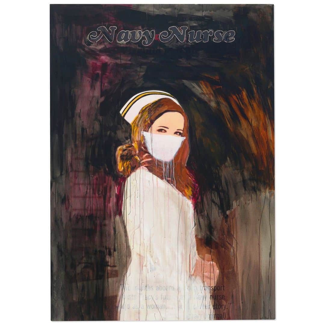 クリスティーズさんのインスタグラム写真 - (クリスティーズInstagram)「Artist Richard Prince first began his 'Nurse' paintings in 2003, inspired by photos of front-line workers during the global SARS pandemic. 'It just occurred to me that everyone needed a nurse,' he said.⠀ .⠀ The mask was 'a way of unifying and also talking about identity,' Prince adds – transforming his nurses into a hyper-stylised version of the profession, as idealised in American pop culture.⠀ .⠀ Richard Prince (b. 1959), 'Navy Nurse', 2004. Estimate: $4,000,000-6,000,000.⠀ .⠀ ONE – 10 July at Christie's New York.⠀ .⠀ #christiesone #richardprince #nurse #art #artwork #artist #painting #contemporaryart」7月9日 3時38分 - christiesinc