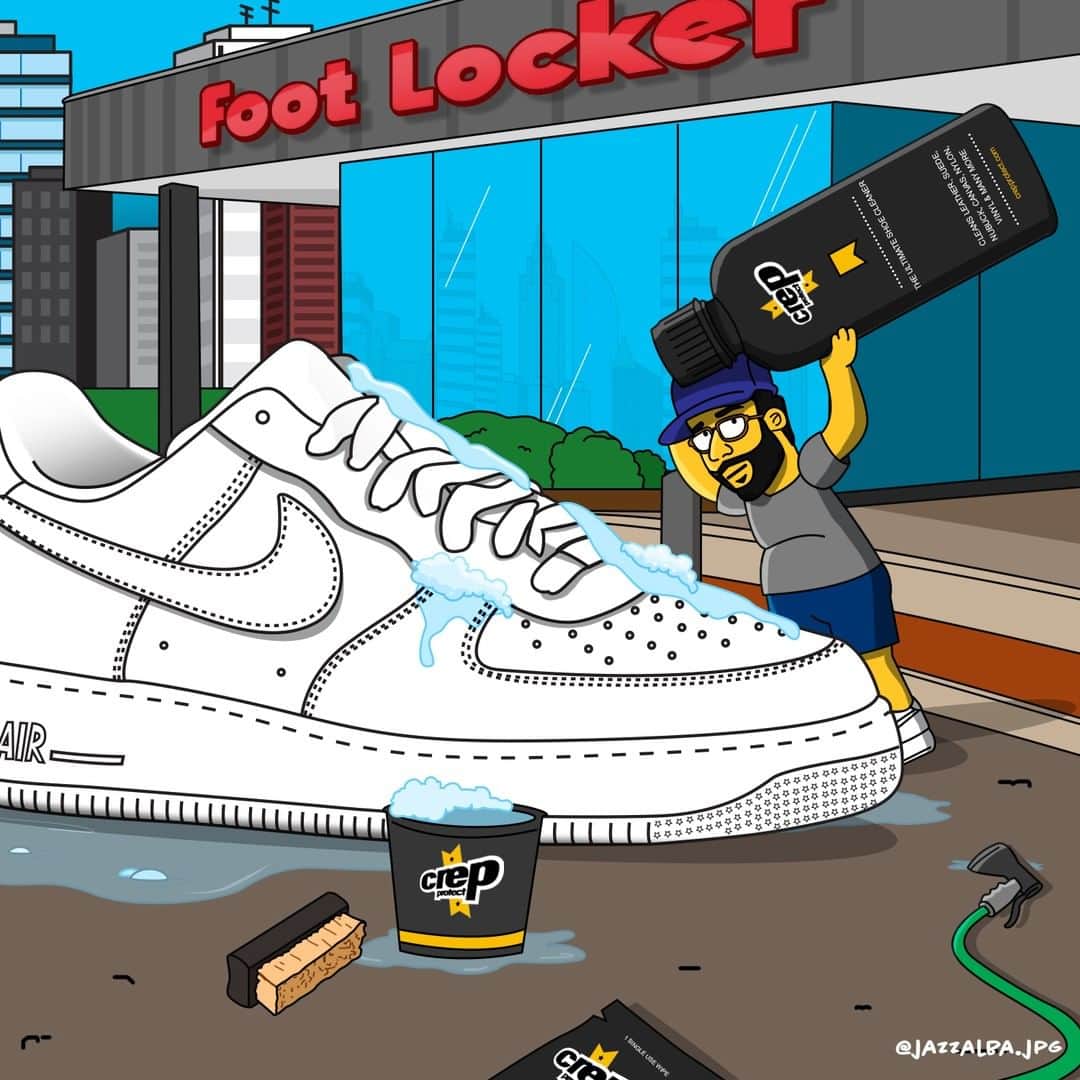 Foot Lockerさんのインスタグラム写真 - (Foot LockerInstagram)「Your kicks deserve a wash 💧 #SneakerCleaningDay2020 @crepprotect ...July 11th!  🎨 by @jazzalba.jpg」7月9日 5時00分 - footlocker