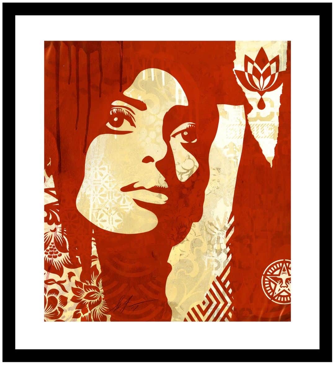 Shepard Faireyのインスタグラム：「"Bias by Numbers" addresses racial bias in policing, criminal justice, and media culture. Racial bias in policing and criminal justice has a long history, including stats like – Black people being five times more likely to be stopped and searched than white people, and four times more likely to be subjected to unnecessary use of force, or four times more likely to be killed by the police when unarmed. The statistics revealing racial bias in prosecution and sentencing are compelling as well. Though recreational drug use is equally common in predominantly Black and predominantly white communities, convictions for drug possession are almost six times higher for Black people. Black Americans frequently receive longer prison sentences than white Americans, contributing to African Americans being incarcerated more than five times the rate of whites.⁠ ⠀⠀⠀⠀⠀⠀⠀⠀⠀⁣⁠⠀⁠ Racial bias in police enforcement undermines public trust and presents a significant threat to the legitimacy of law enforcement in all communities. However, racial prejudice as a police issue may be intensified by other cultural factors that are both overt and insidious. Media characterizations of Black protesters use words such as "agitators," "lawless thugs," "hoodlums," "mob," and many more. In contrast, descriptions of white protesters typically read as individuals "exercising free speech," "expressing their convictions," and "showing what democracy looks like." I hope this art doesn't just appeal visually but allows viewers to look at the layers of information and facts and how to make positive changes to patterns of injustice.⁠ – Shepard⁠ ⠀⠀⠀⠀⠀⠀⠀⠀⠀⁣⁠⠀⁠ From the archives: Bias By Numbers, 2017⁠ Handcut Rubylith Illustration⁠ 19 1/2 x 21 5/8 inches」