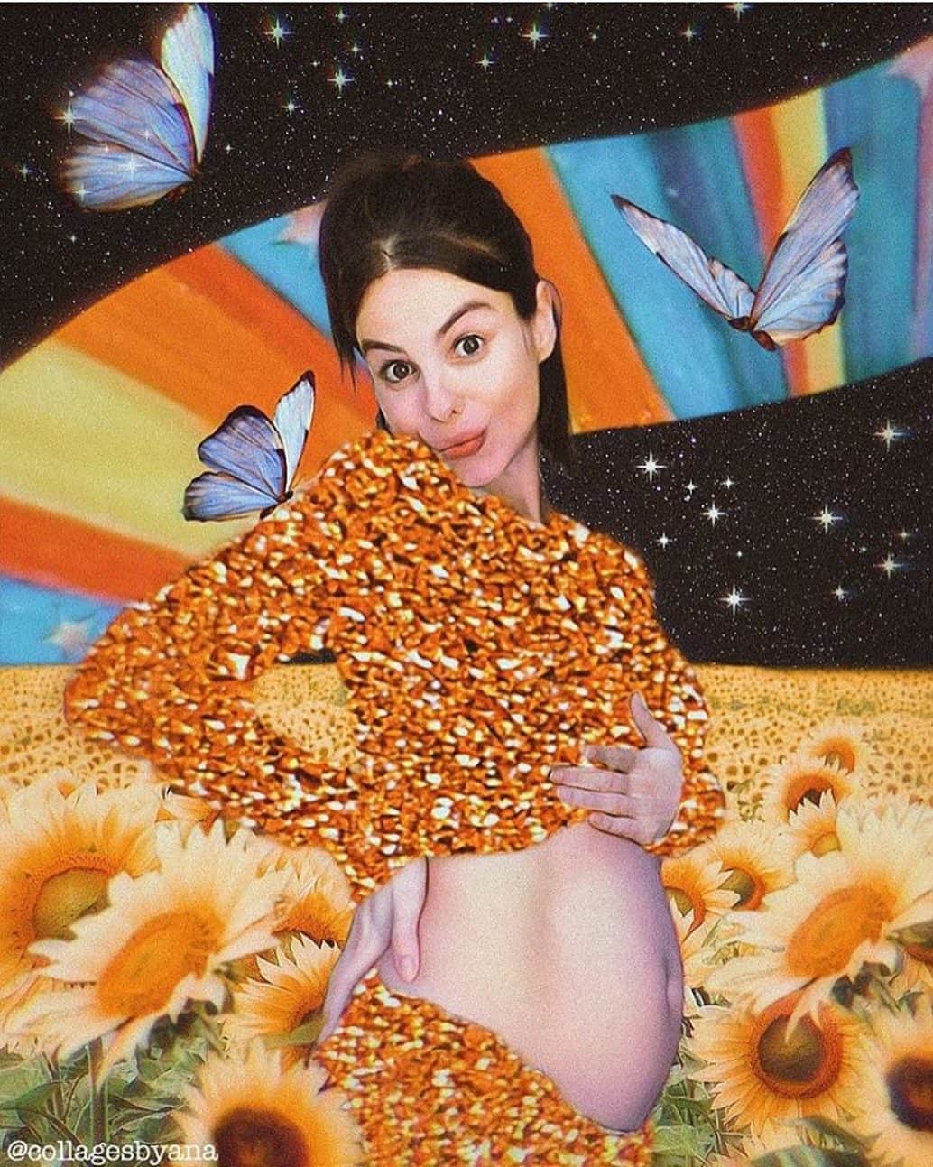 ステファニー・ブリットのインスタグラム：「AMEEEI! @collagesbyana 🧡🧡」