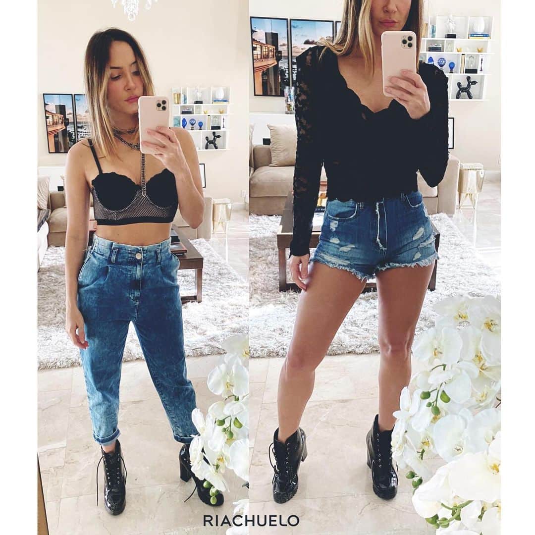Claudia Leitteのインスタグラム：「1 ou 2??? Nesta sexta, às 19h30 tem live no meu canal e eu e a @riachuelo precisamos da sua ajuda pra escolher um dos looks que vou vestir. Comenta aí!!👇✍️ Ah e meu cupom “CLAUDIA15” tá valendo pra você ganhar 15% desconto na sua compra no site ou app, viu? Booooora!!! #ClaudiaLeitteLive40」