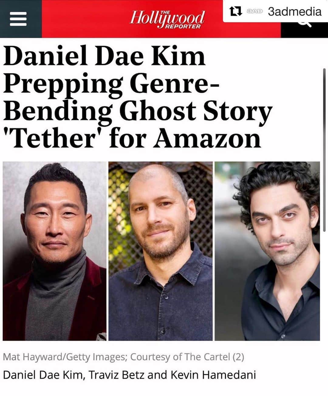 ダニエル・デイ・キムさんのインスタグラム写真 - (ダニエル・デイ・キムInstagram)「Good things coming.  Excited to team with you, Travis and Kevin! @amazonstudios #TeamTether」7月9日 6時23分 - danieldaekim