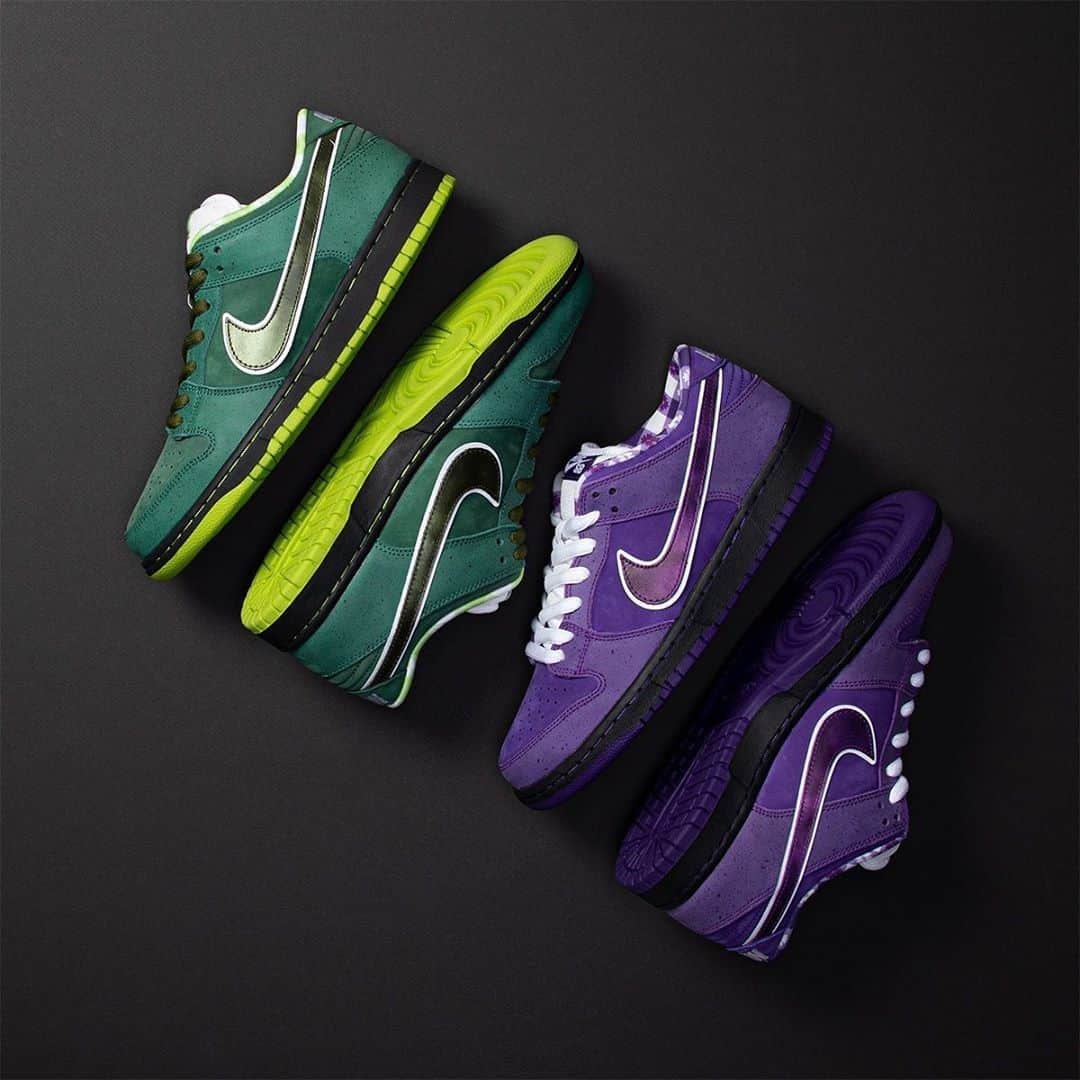 HYPEBEASTさんのインスタグラム写真 - (HYPEBEASTInstagram)「@hypebeastkicks: @cncpts is raffling off @nikesb Dunk Low "Lobster" in Purple and Green to raise money for Black Lives Matter causes. The raffle will commence on July 13 and will run for a week before another high-heat sneaker will be raffled. Concepts’ raffle is part of its wider company community plan to take action against racial injustice and to support their communities in New York, Boston, and beyond. 100 percent of the proceeds will be going to the Cambridge chapter of @mbk_alliance.⁠ Photo: Concepts」7月9日 6時50分 - hypebeast
