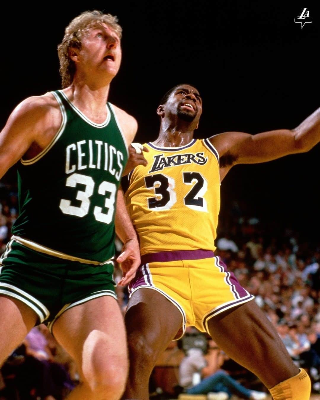 Los Angeles Lakersさんのインスタグラム写真 - (Los Angeles LakersInstagram)「Magic-Larry. Lakers-Celtics. Rivalries don't get any better than this. #BestOfLakersCeltics」7月9日 7時00分 - lakers