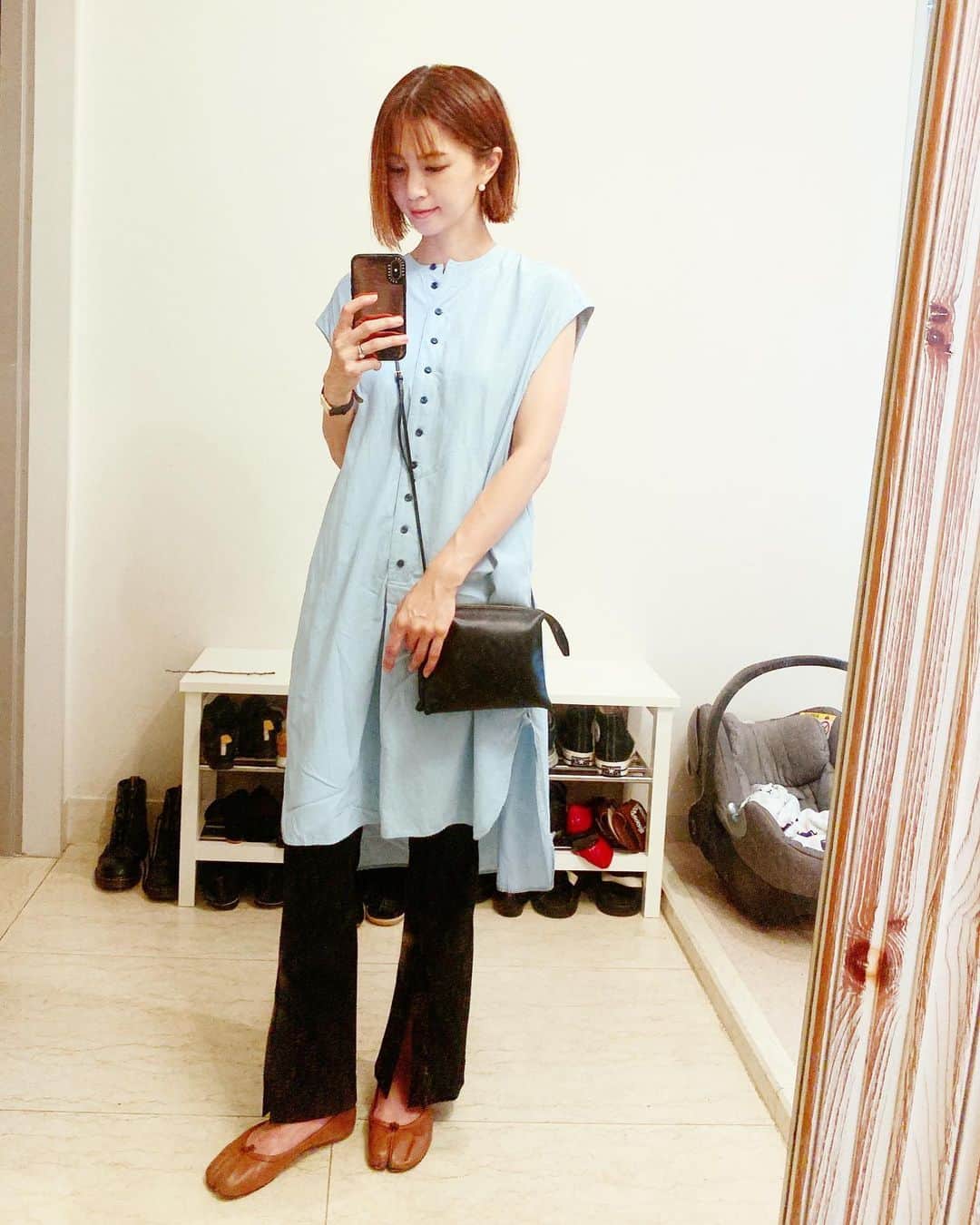 安田美沙子さんのインスタグラム写真 安田美沙子instagram 私服 Shirts Florent Pants Coel Shoes Maisonmargiela Bag Therow Pierce Enasoluna Official 七夕の短冊文字みたいなイメージで書いてくれました しきりに みんな笑顔でって