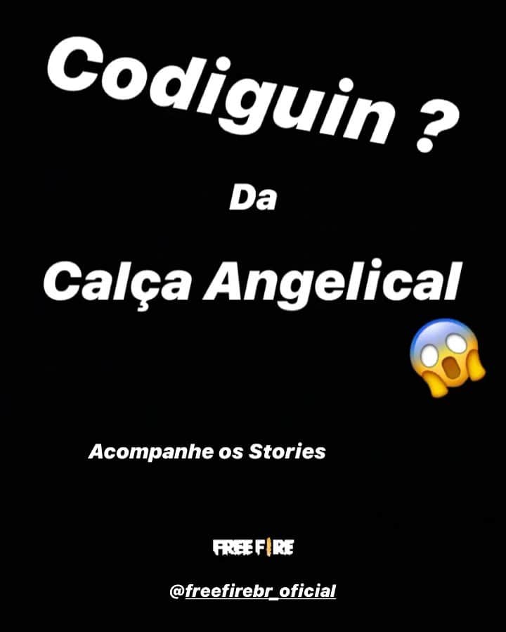 ケビン・ホーフラーのインスタグラム：「Chegou !!!!!!! Codiguin da RARA Calça Angelical. Acompanhe nos Stories. Obrigado aos Reizin dos Codiguin ➡️ @gb0012 ➡️ @caiofmello #FreeFireBr #FreeFire #Codiguin」
